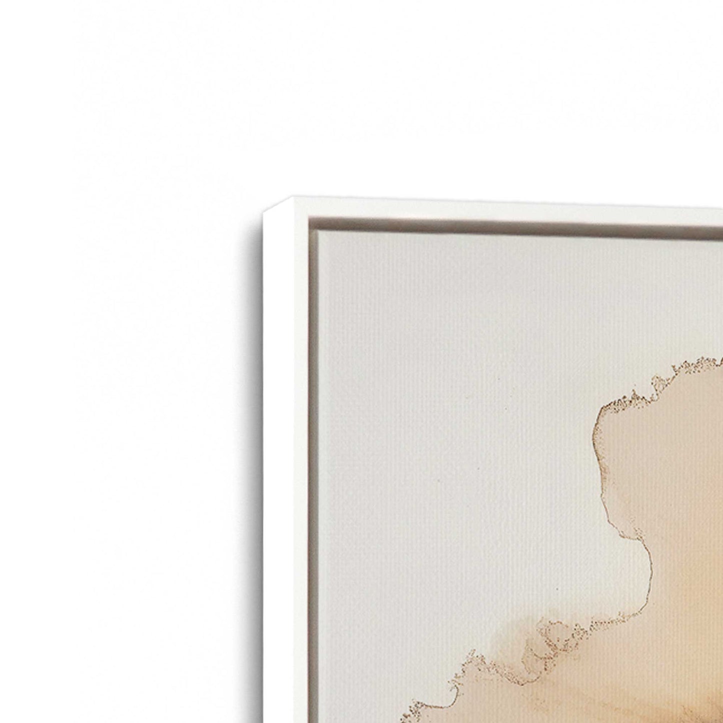 [Color:Opaque White], Picture of art in a White frame at an angle