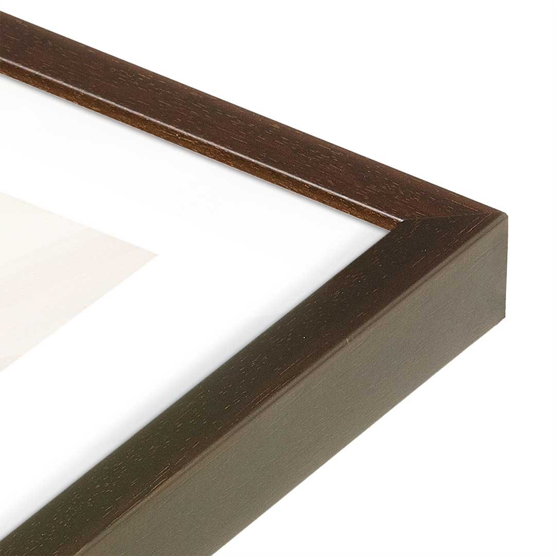 [Color:Espresso], Picture of art in a Espresso frame at an angle