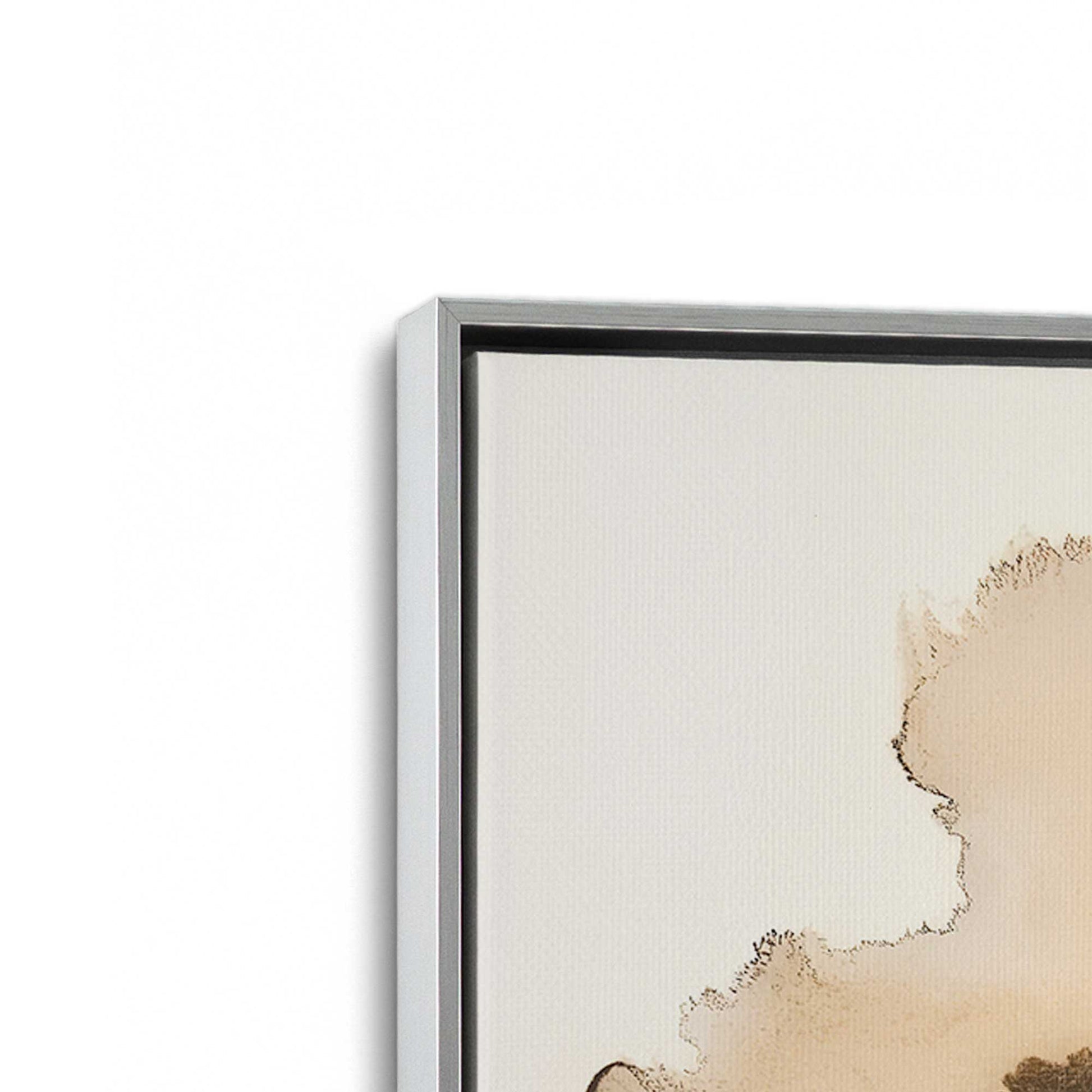 [Color:Polished Chrome], Picture of art in a Polished Chrome frame at an angle