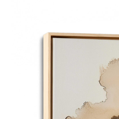 [Color:American Maple], Picture of art in a American Maple frame at an angle