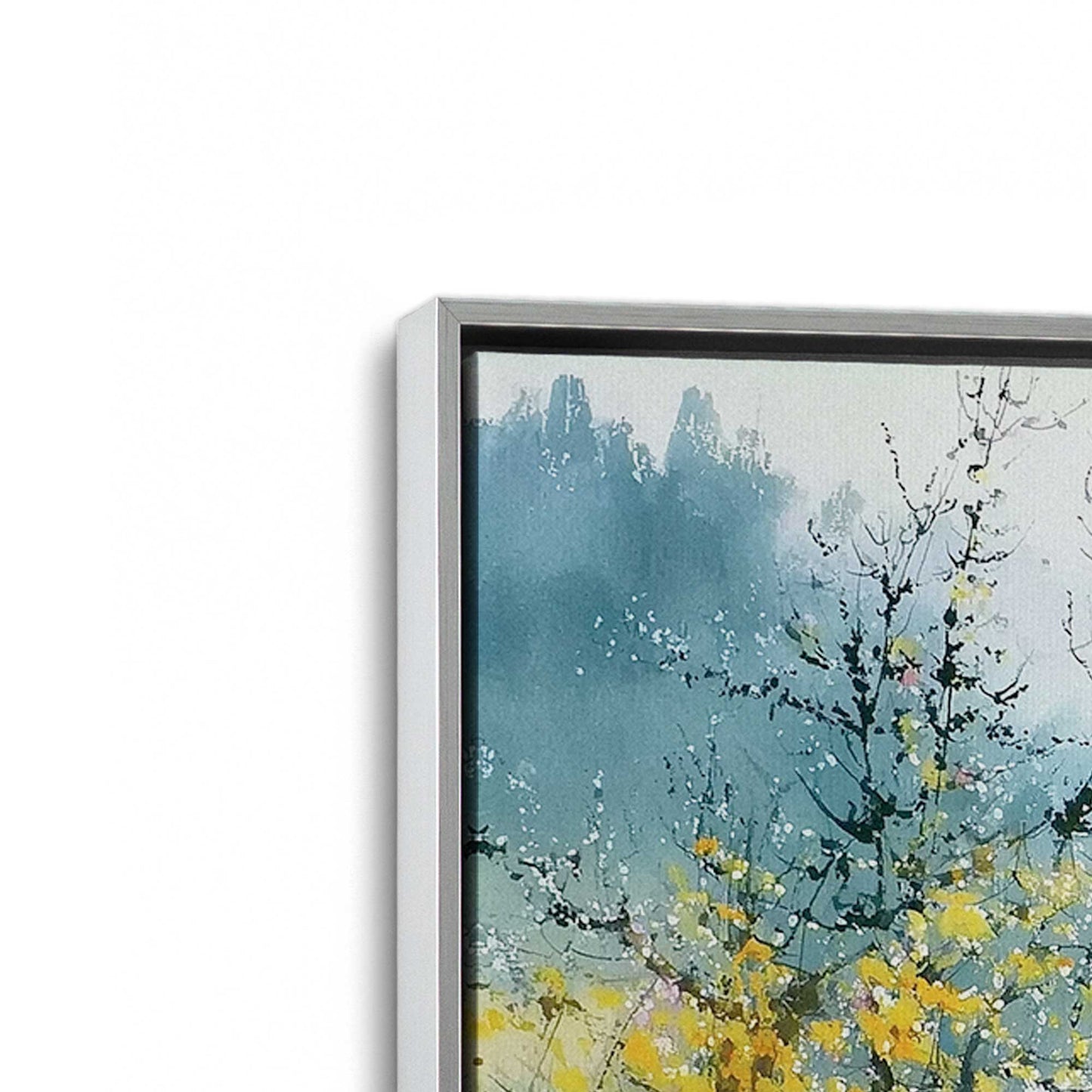 [Color:Polished Chrome], Picture of art in a Polished Chrome frame at an angle