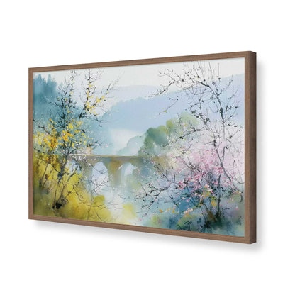 [Color:Walnut], Picture of art in a Walnut frame of the corner