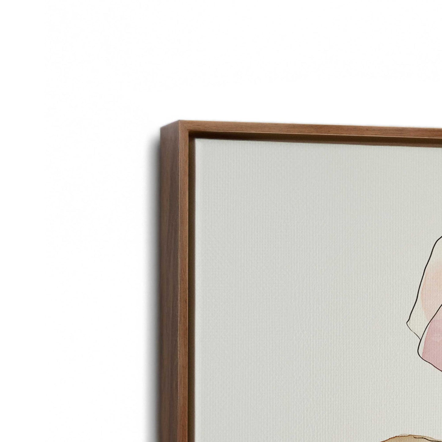 [Color:Walnut], Picture of art in a Walnut frame at an angle