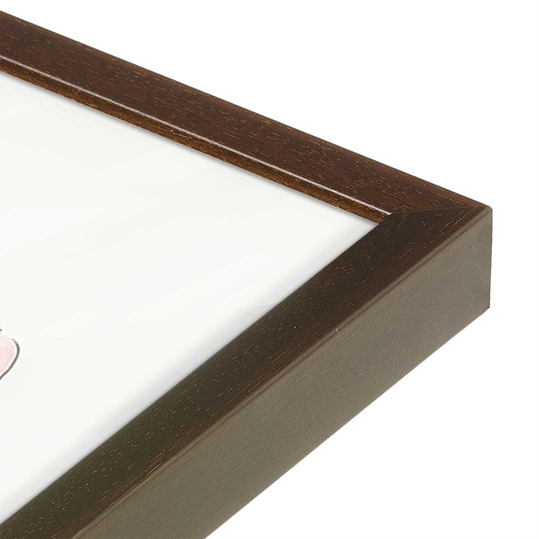 [Color:Espresso], Picture of art in a Espresso frame at an angle