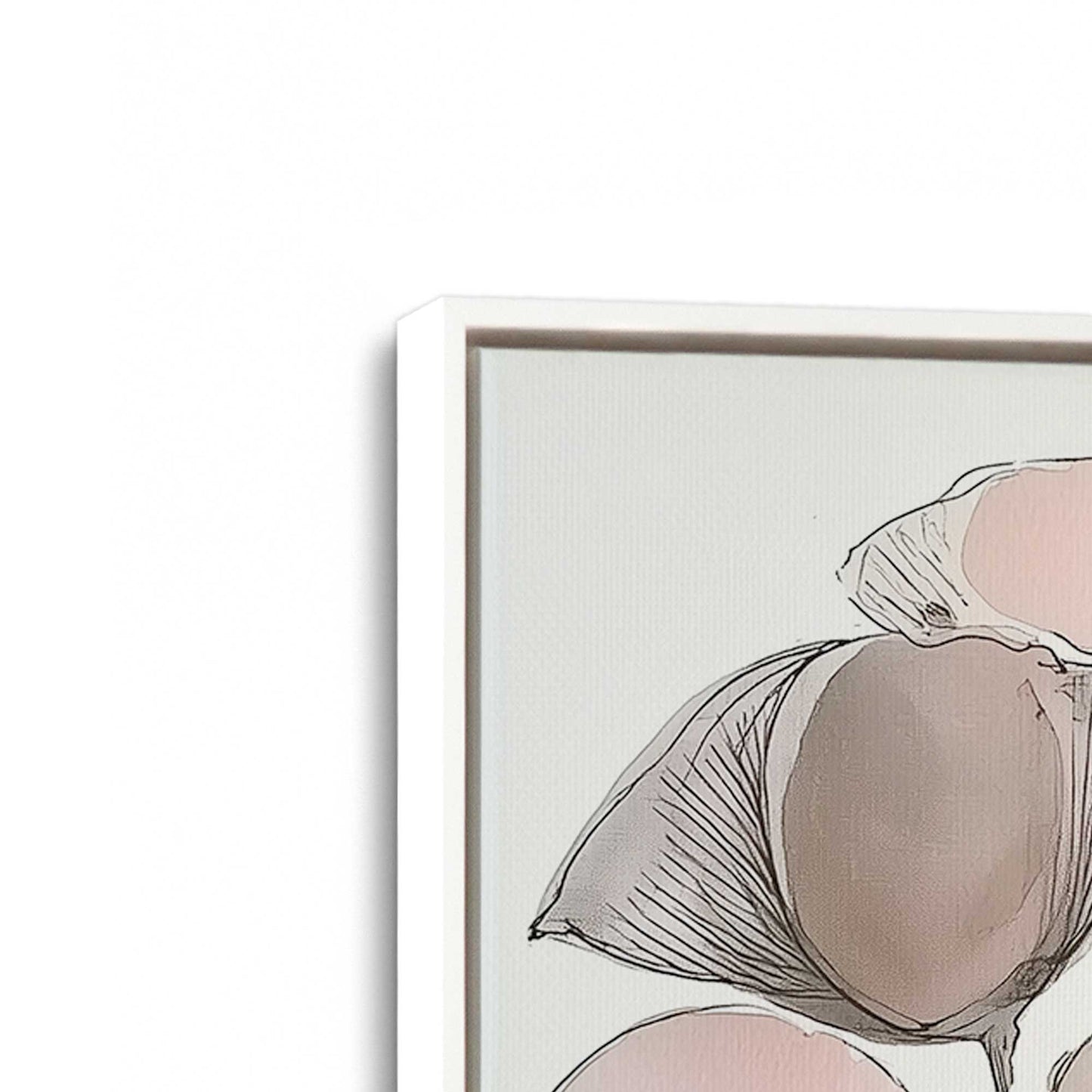 [Color:Opaque White], Picture of art in a White frame at an angle