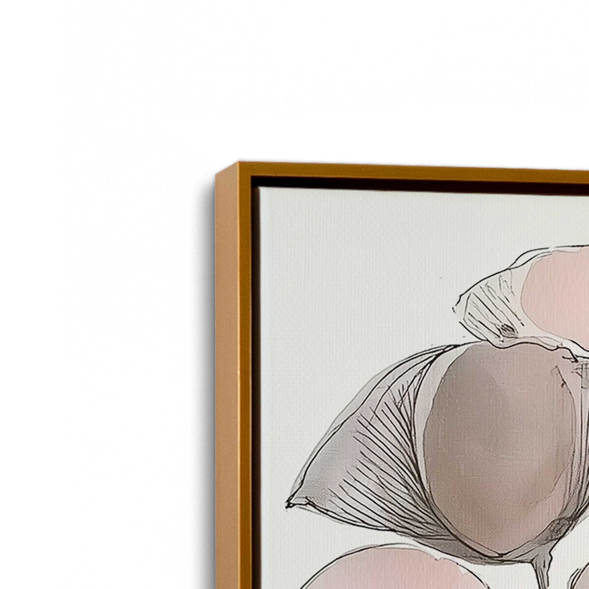 [Color:Polished Gold], Picture of art in a Polished Gold frame at an angle