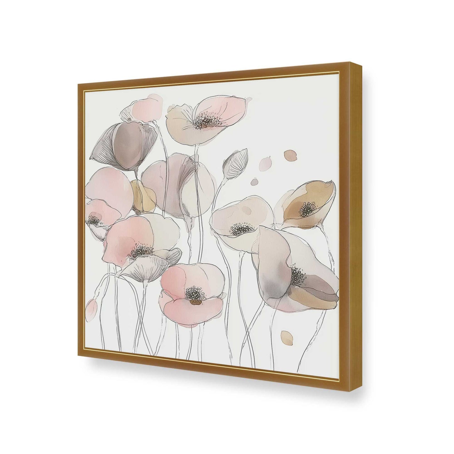 [Color:Polished Gold], Picture of art in a Polished Gold frame of the corner
