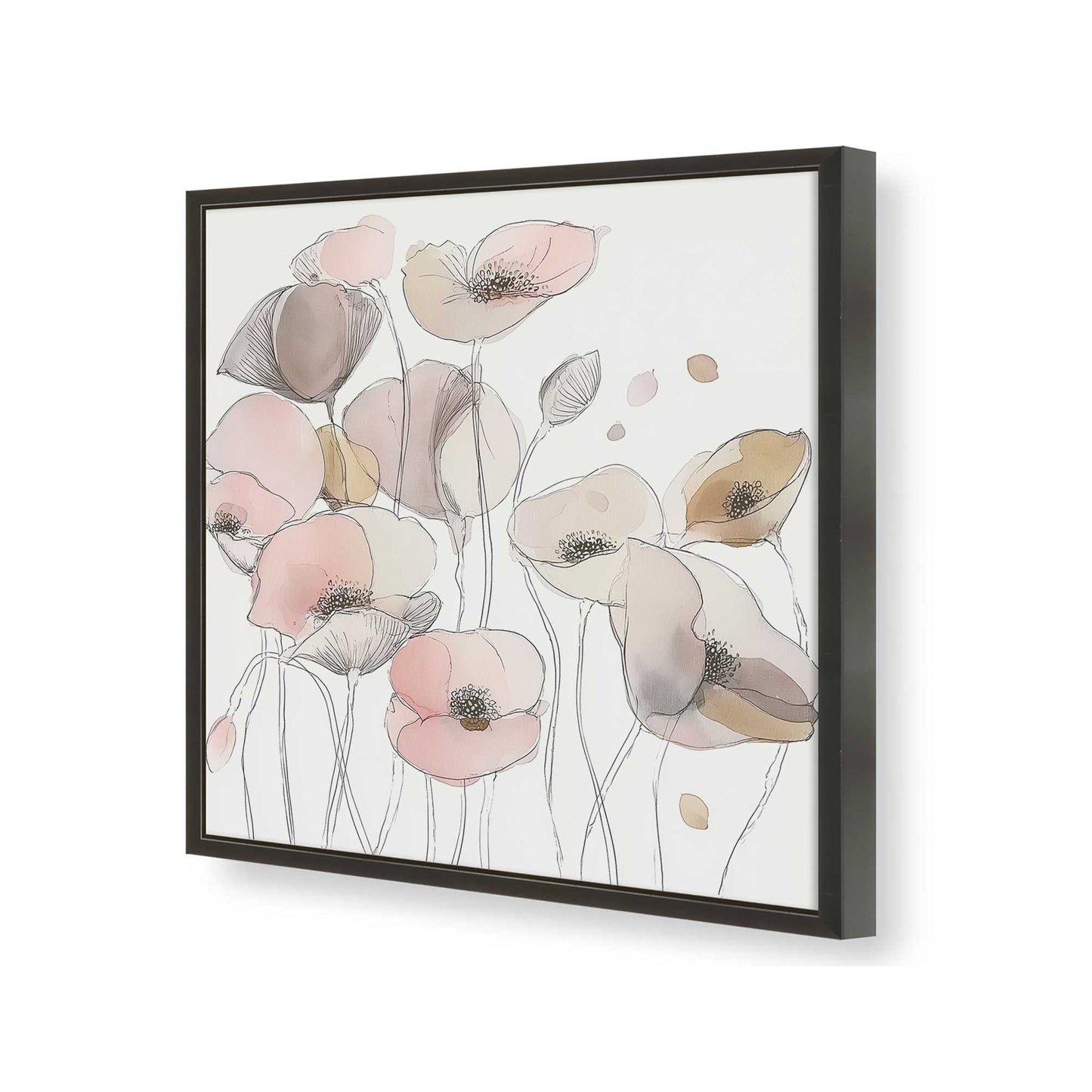 [Color:Satin Black], Picture of art in a Satin Black frame of the corner