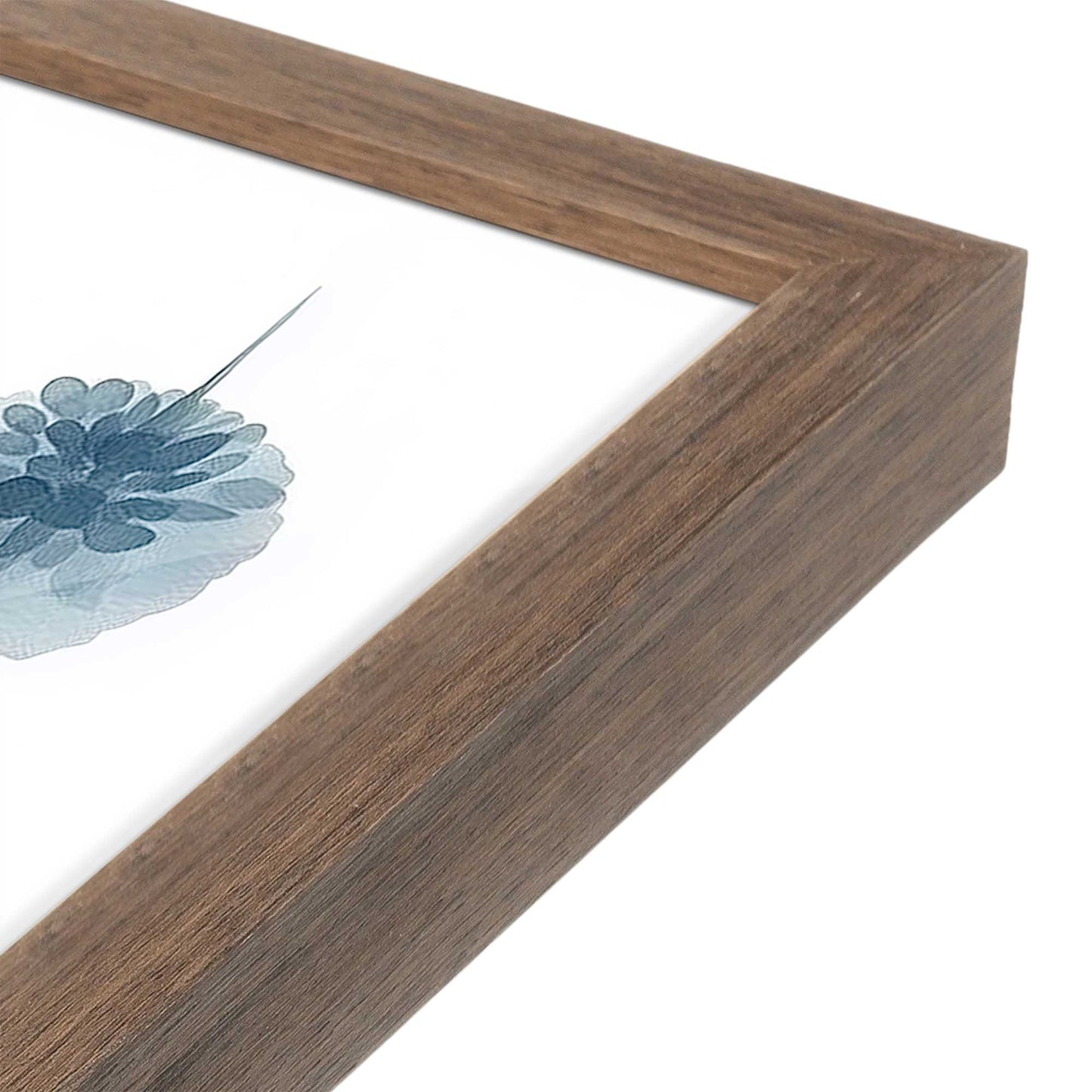 [Color:Walnut], Picture of art in a Walnut frame at an angle