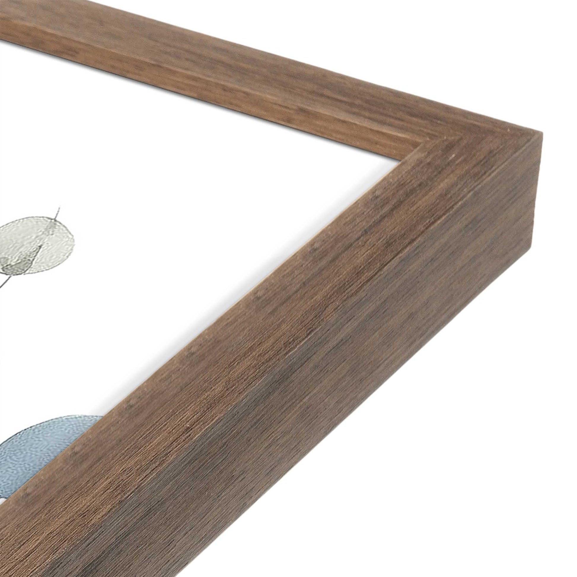 [Color:Walnut], Picture of art in a Walnut frame at an angle