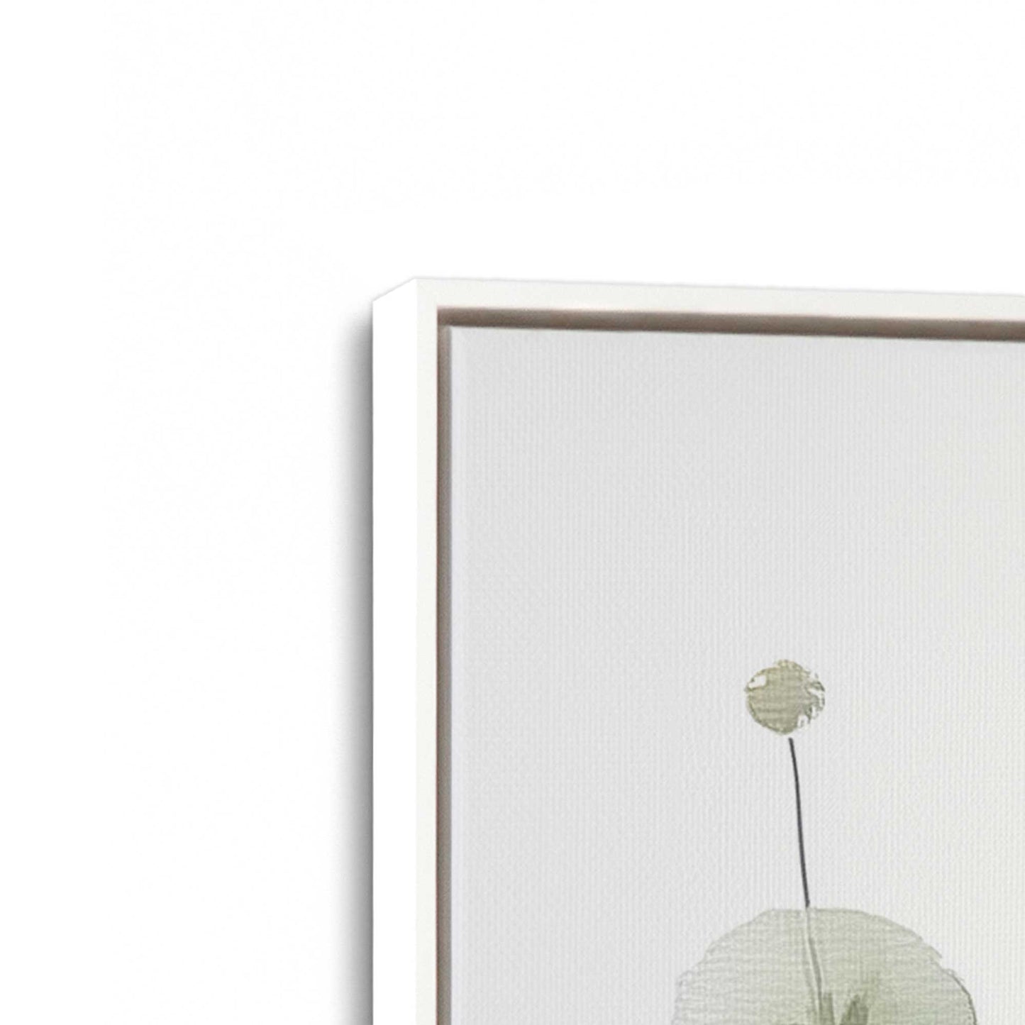 [Color:Opaque White], Picture of art in a White frame at an angle