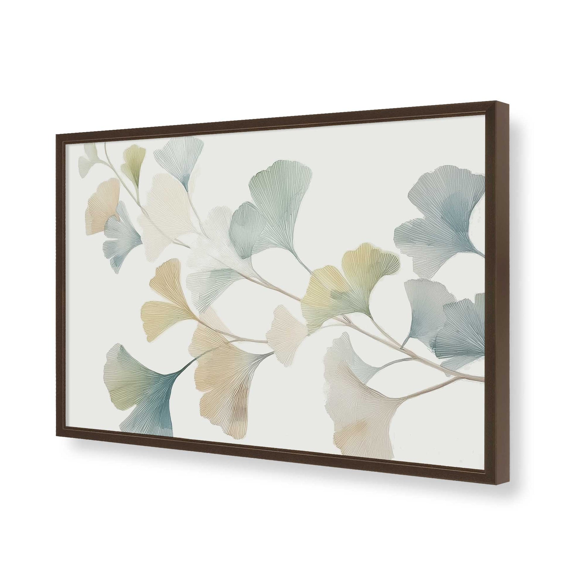 [Color:Brown], Picture of art in a Brown frame of the corner