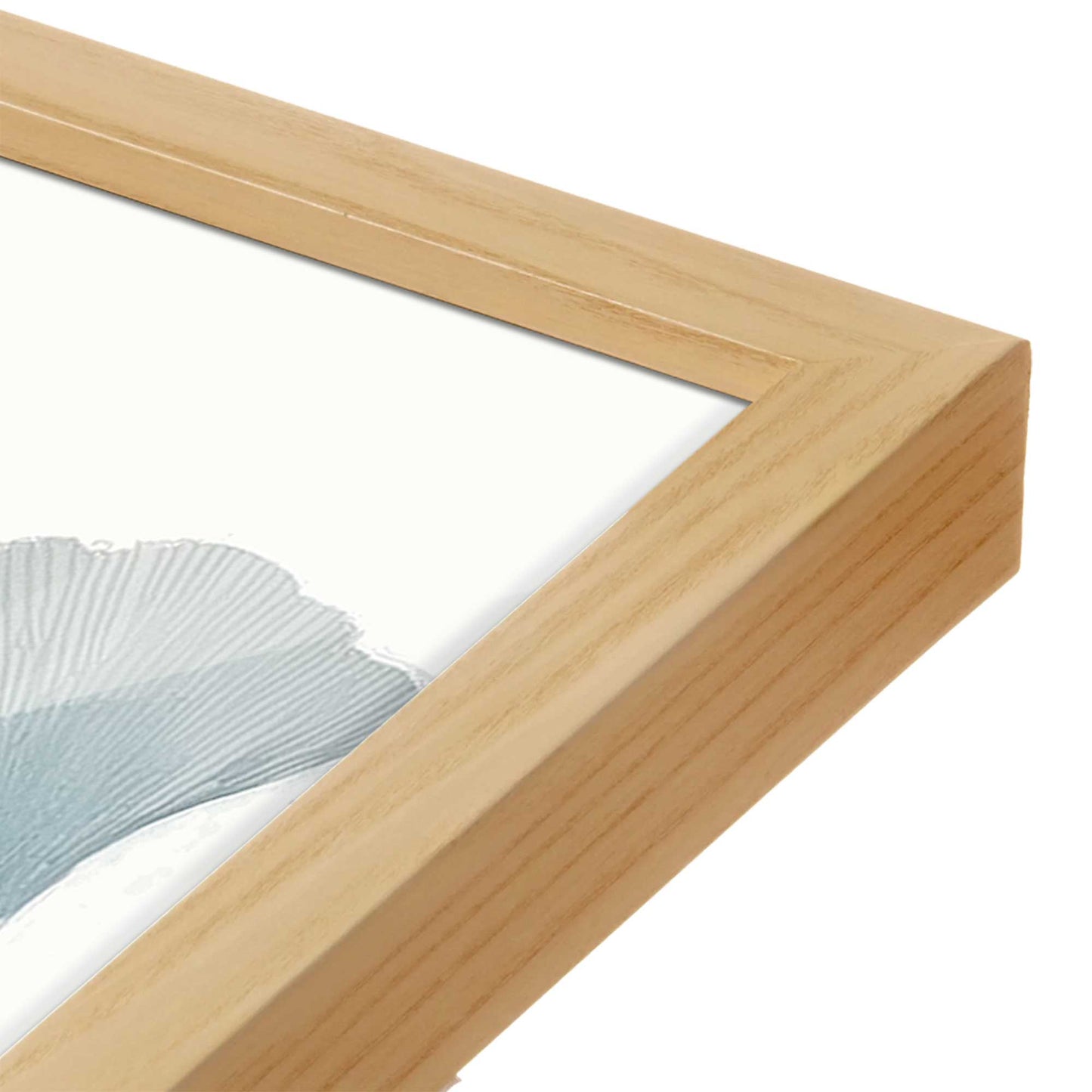 [Color:American Maple], Picture of art in a American Maple frame at an angle