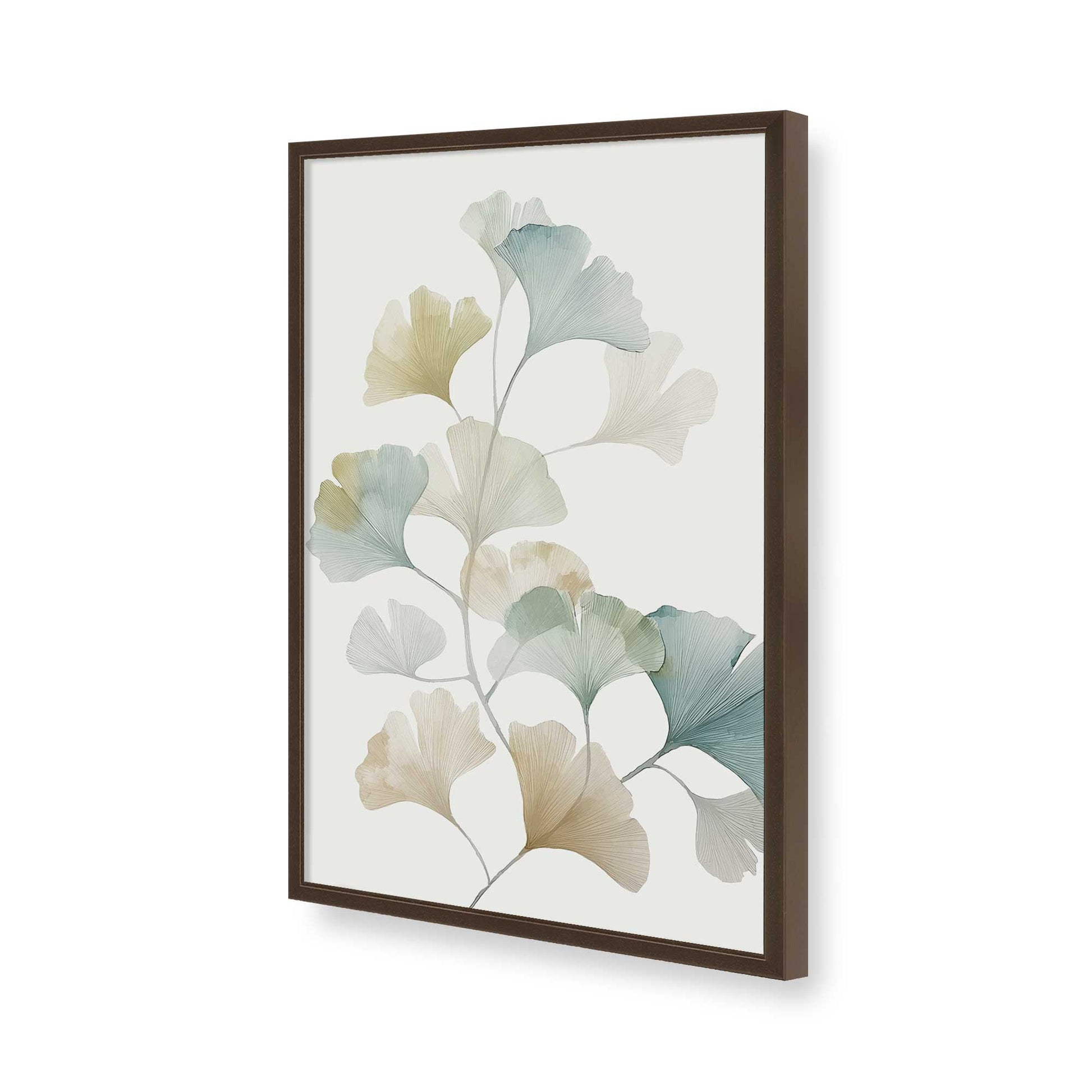 [Color:Brown], Picture of art in a Brown frame of the corner