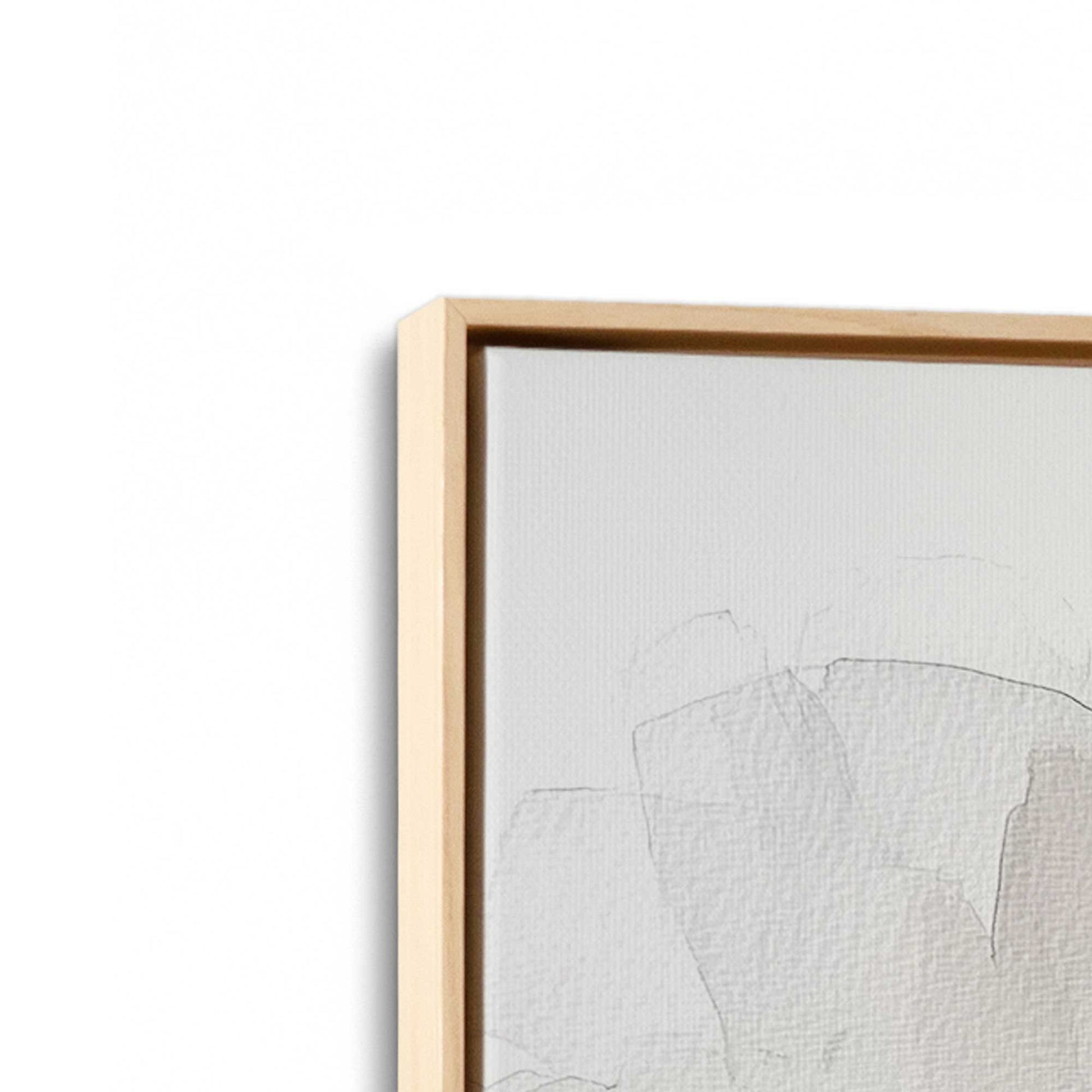 [Color:American Maple], Picture of art in a American Maple frame at an angle