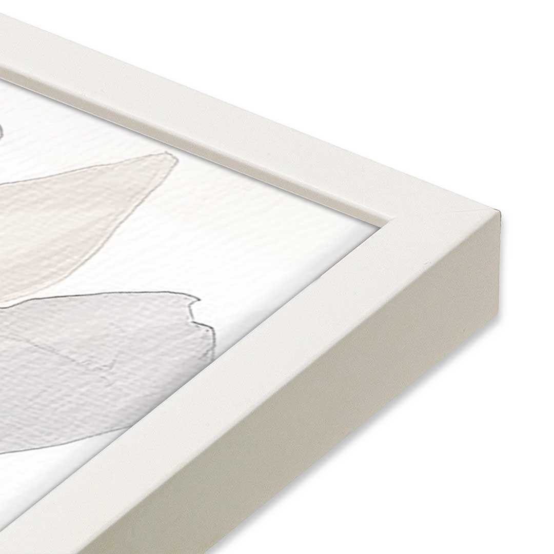 [Color:Opaque White], Picture of art in a Opaque White frame at an angle