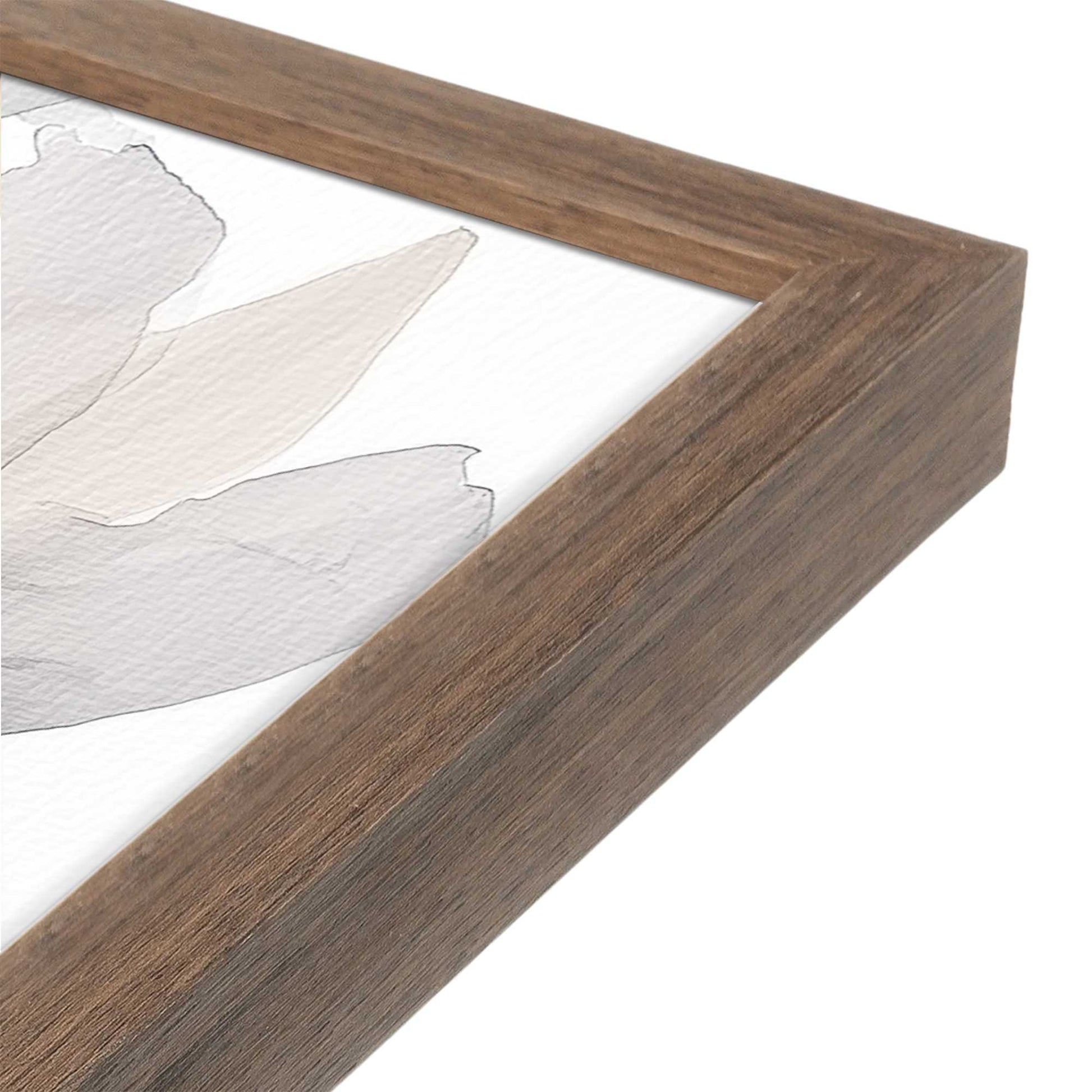 [Color:Walnut], Picture of art in a Walnut frame at an angle