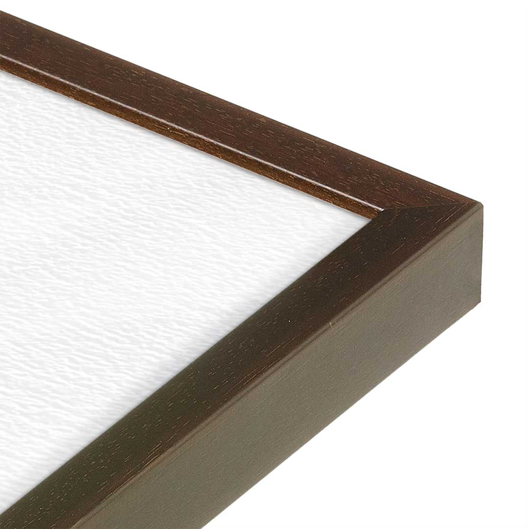 [Color:Espresso], Picture of art in a Espresso frame at an angle