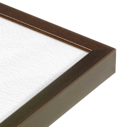 [Color:Espresso], Picture of art in a Espresso frame at an angle
