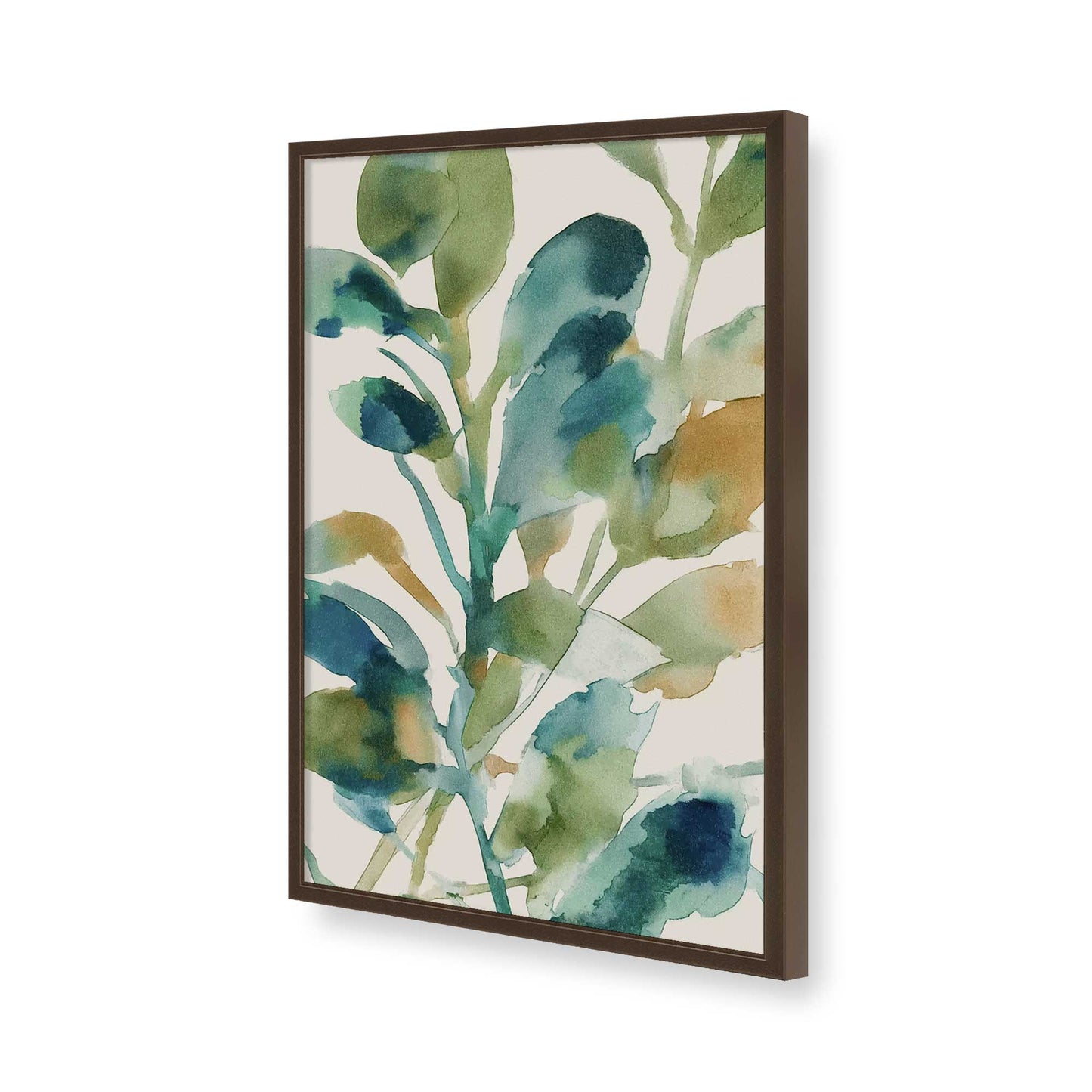 [Color:Brown], Picture of art in a Brown frame of the corner
