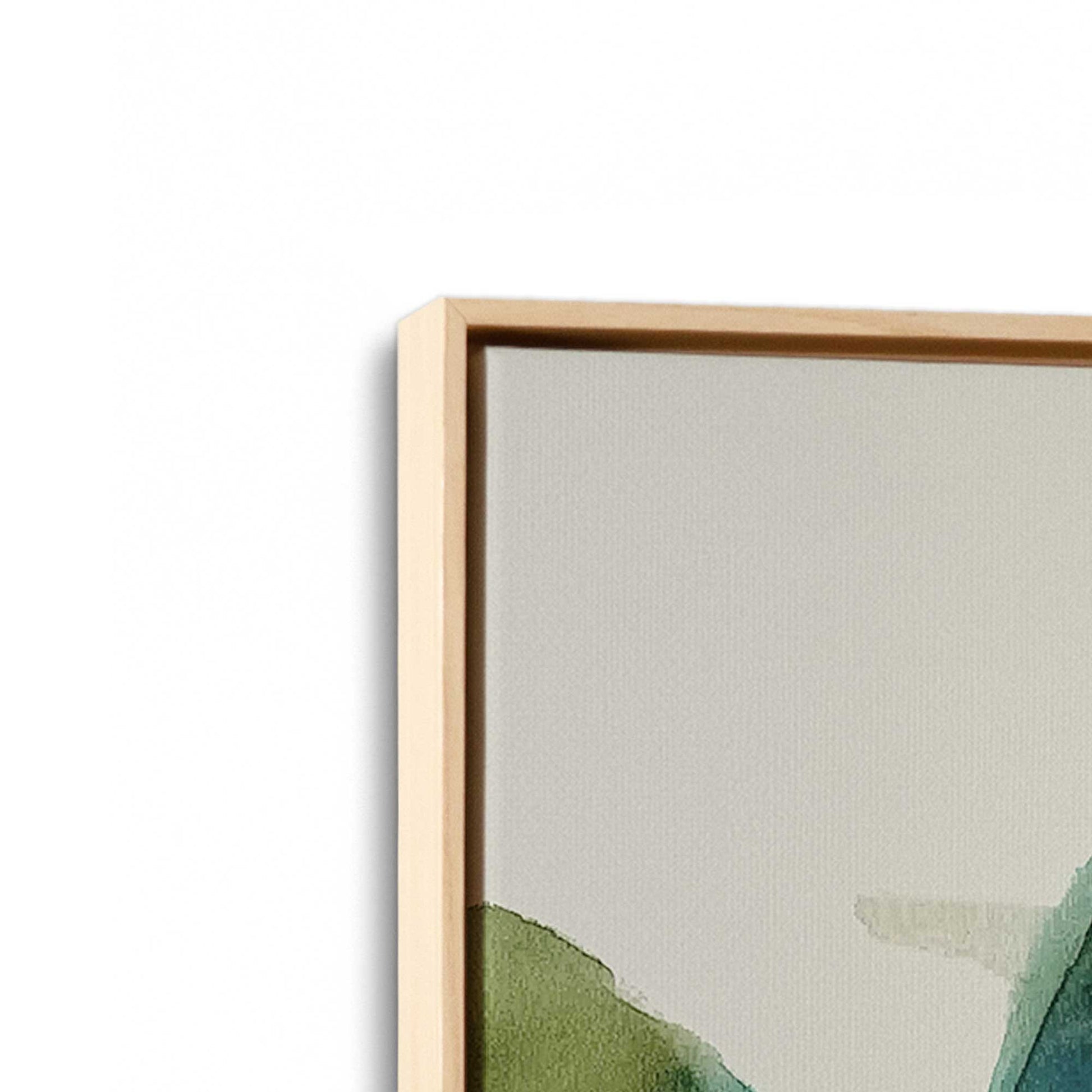 [Color:American Maple], Picture of art in a American Maple frame at an angle