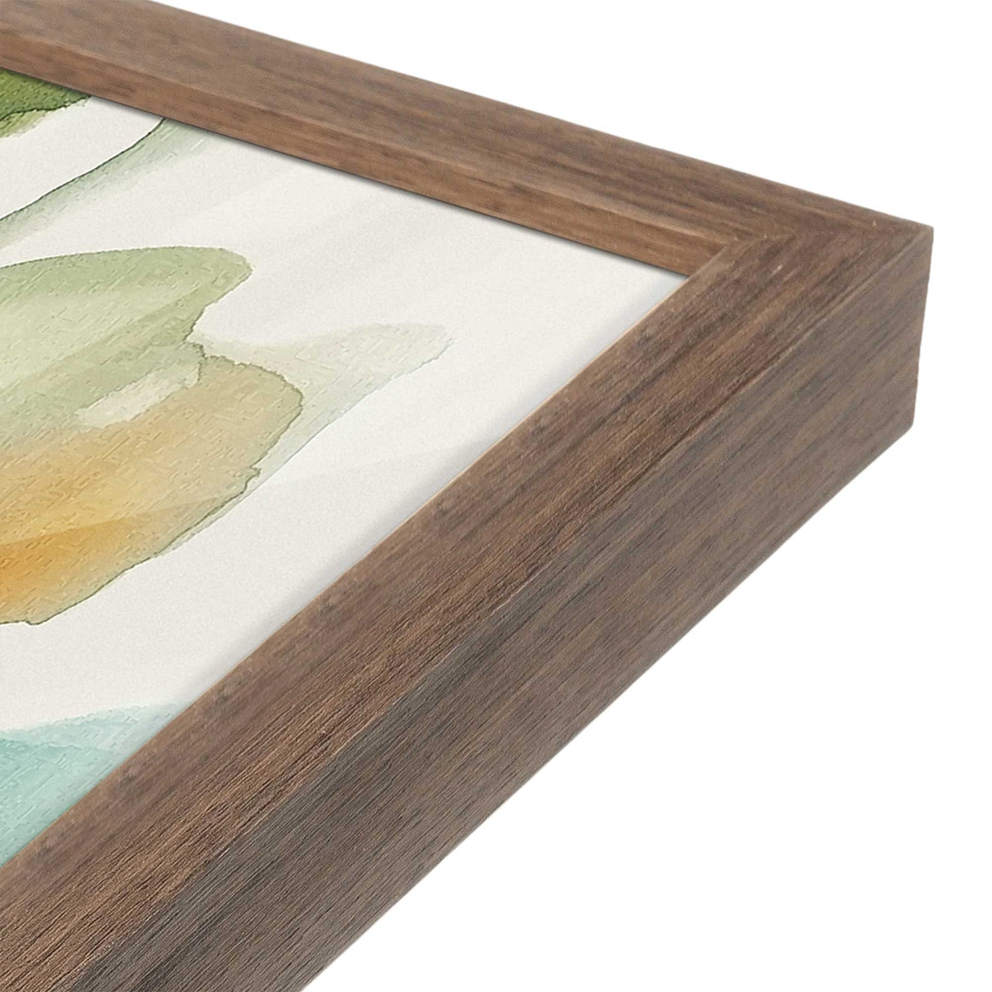 [Color:Walnut], Picture of art in a Walnut frame at an angle