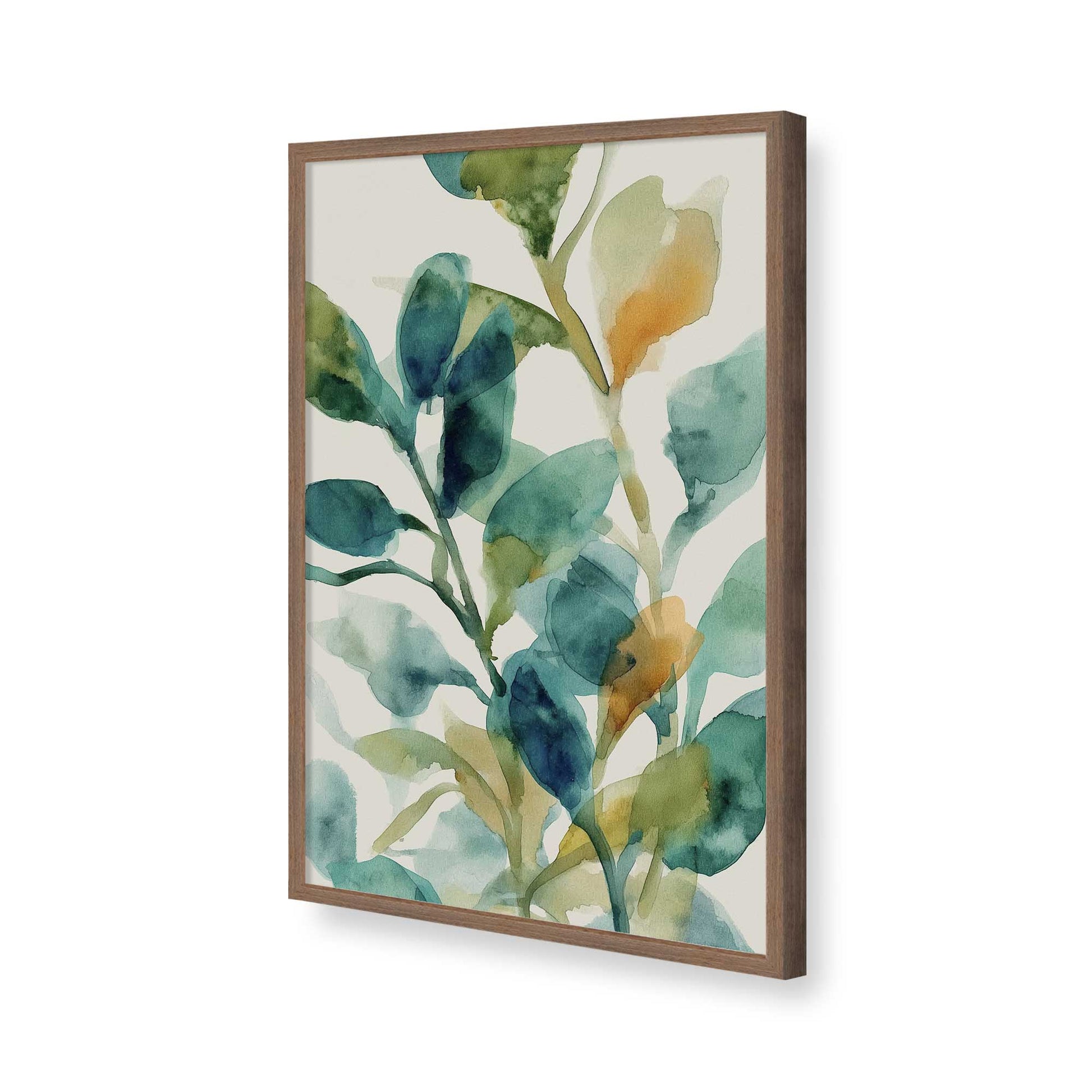 [Color:Walnut], Picture of art in a Walnut frame of the corner