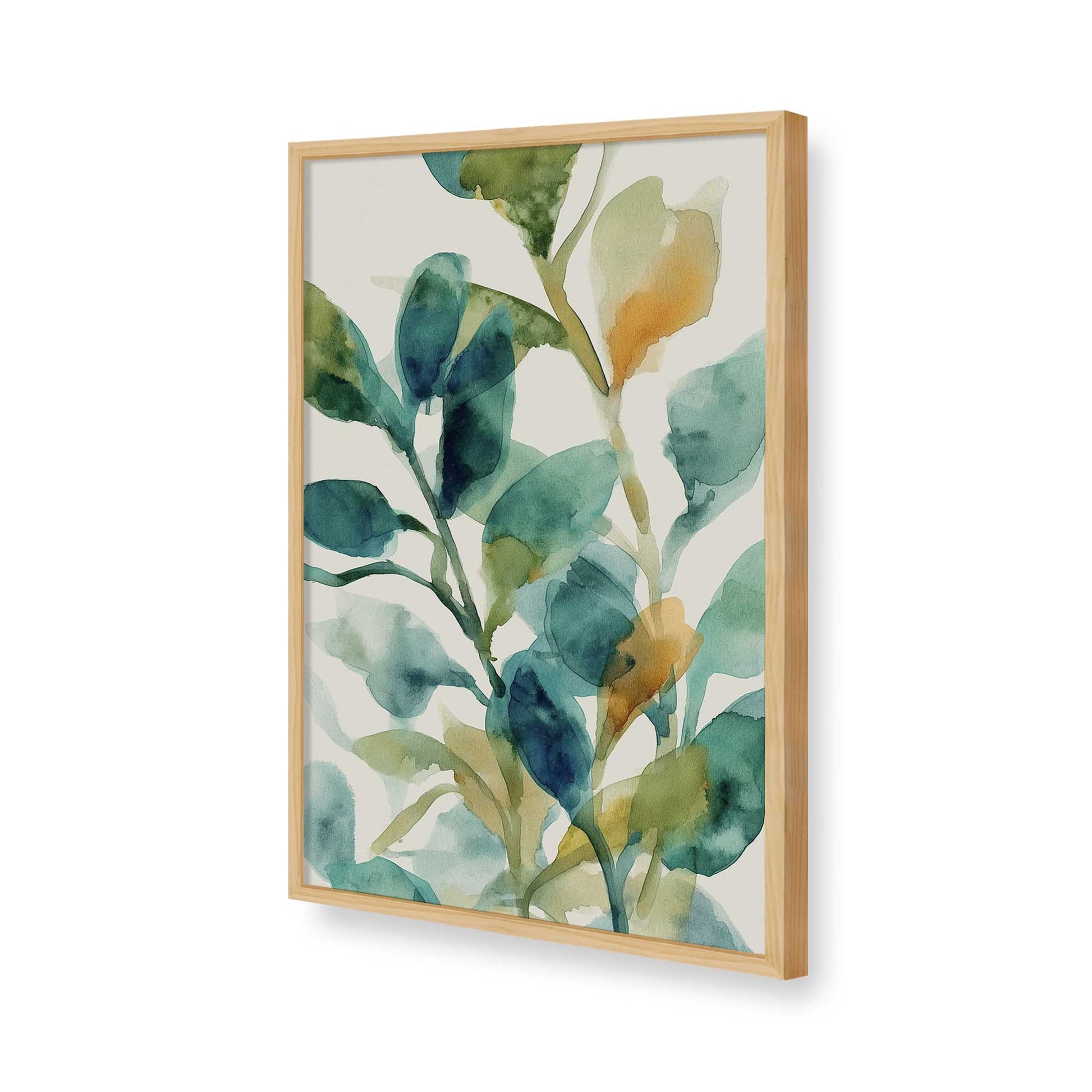 [Color:American Maple], Picture of art in a American Maple frame of the corner