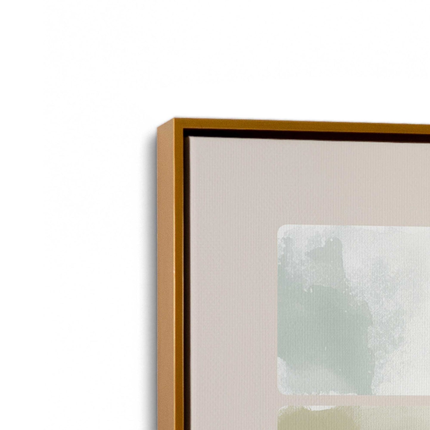 [Color:Polished Gold], Picture of art in a Polished Gold frame at an angle