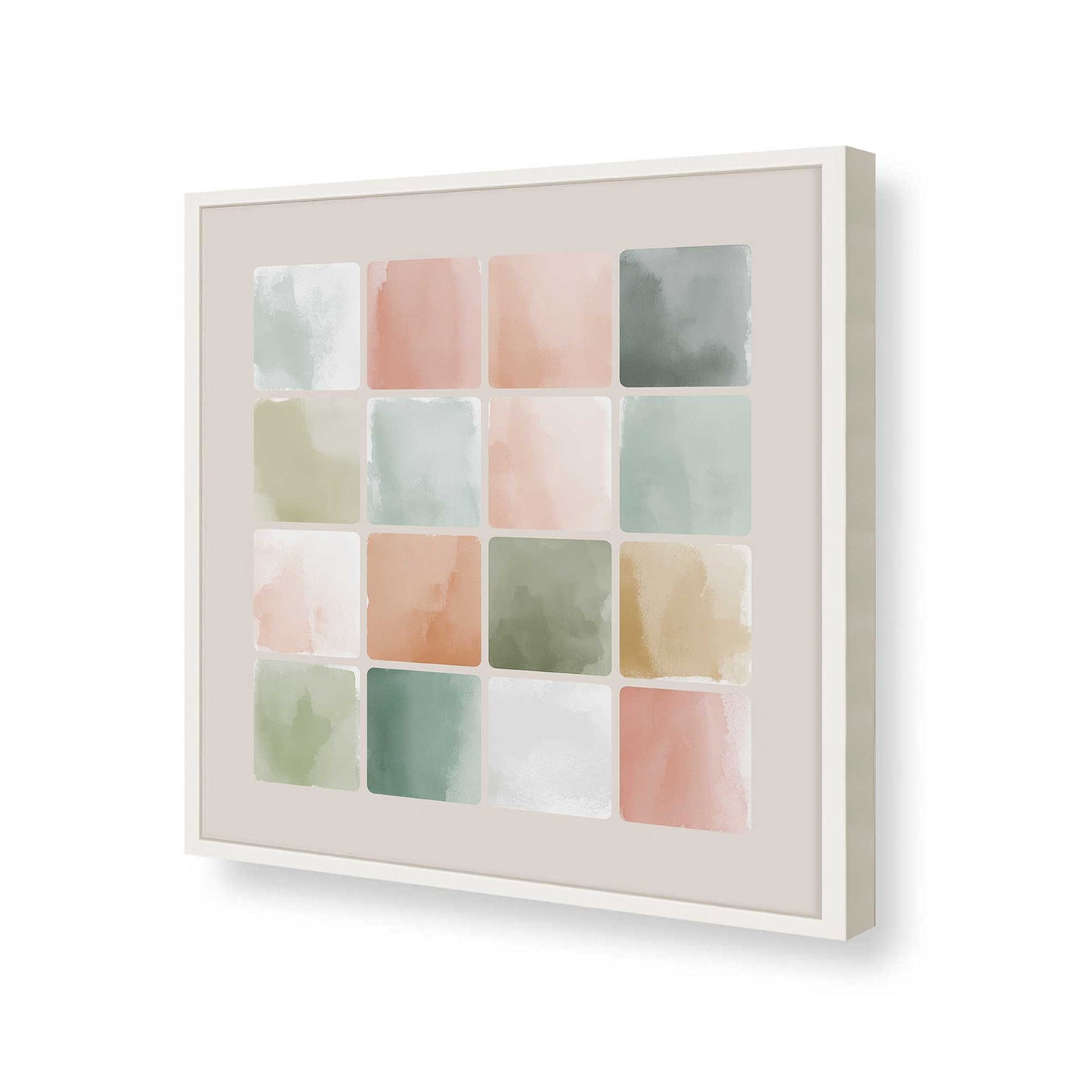 [Color:Opaque White], Picture of art in a Opaque White frame of the corner