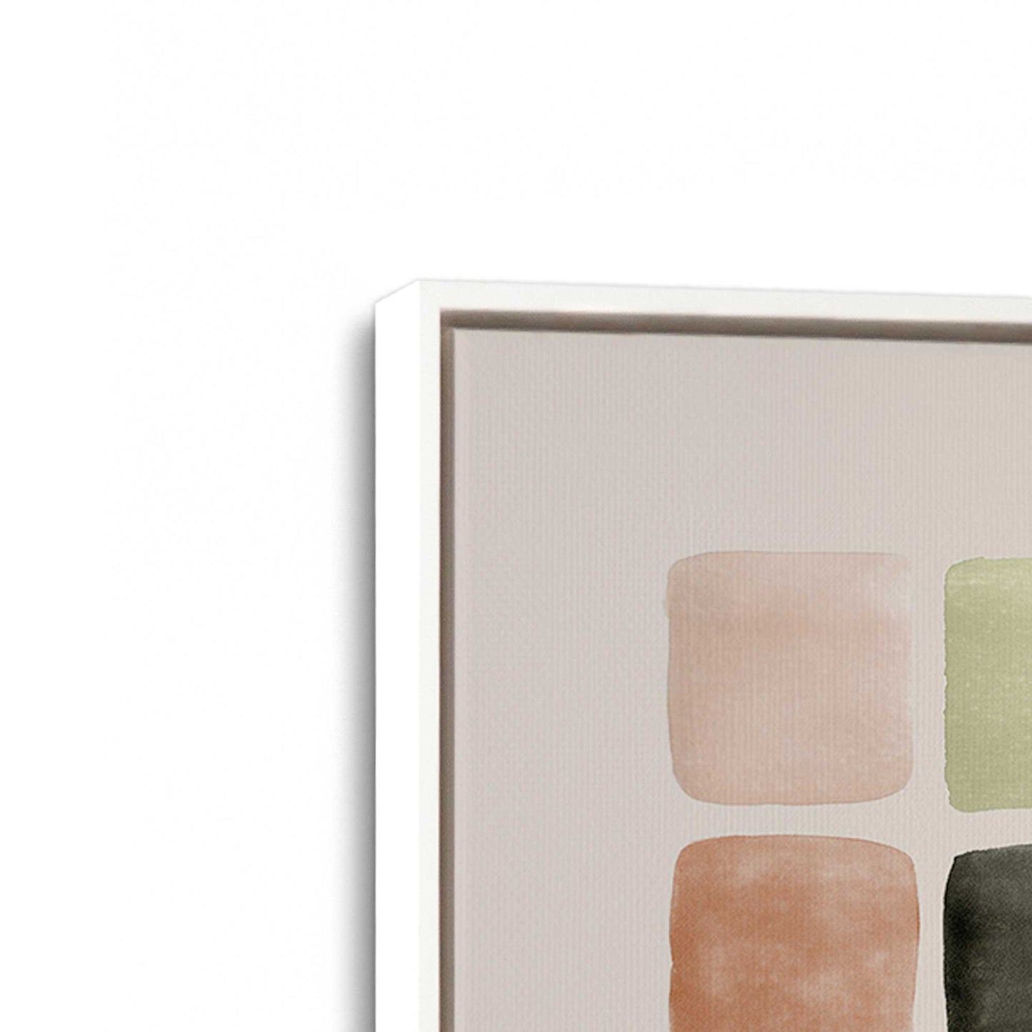 [Color:Opaque White], Picture of art in a White frame at an angle