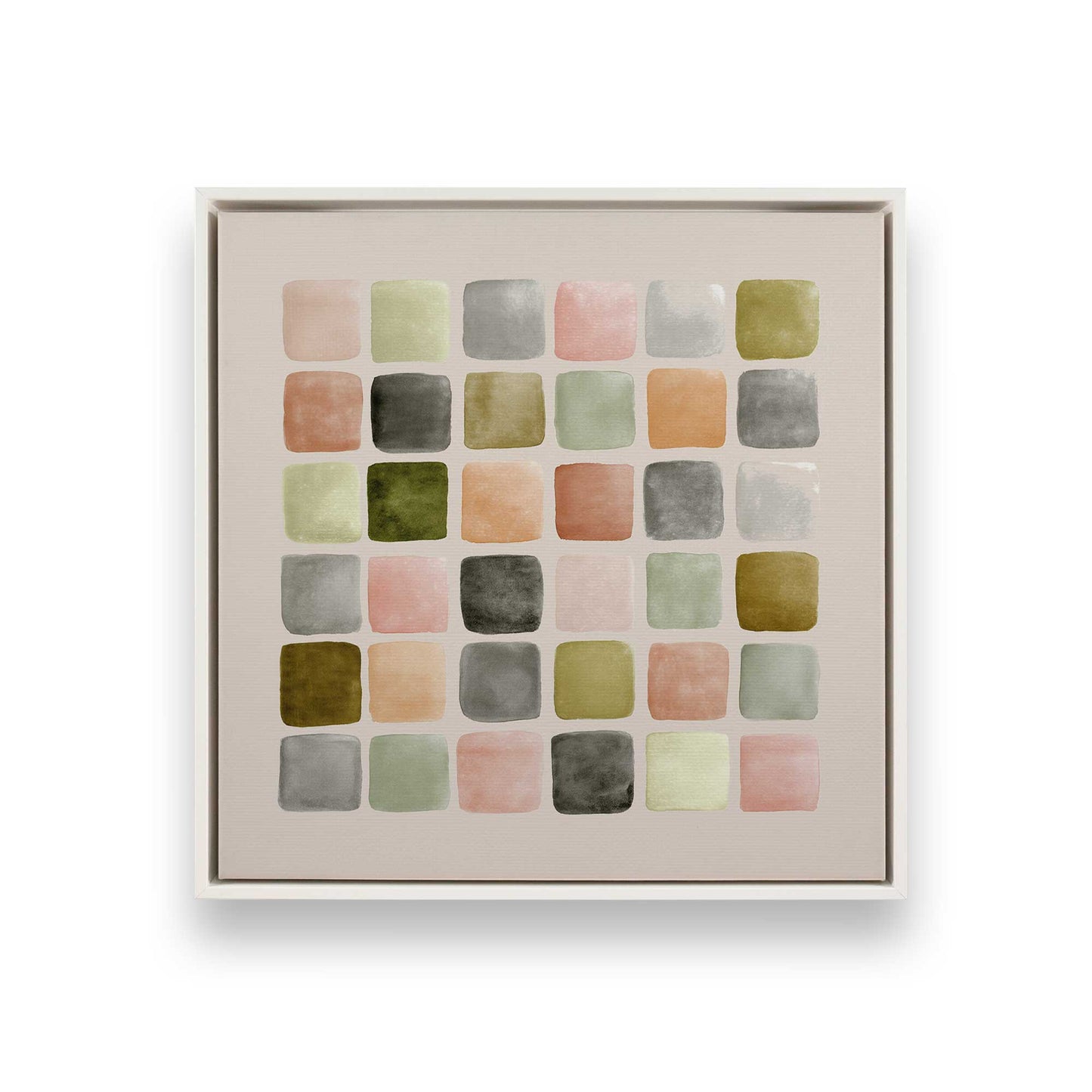 [Color:Opaque White], Picture of art in a White frame