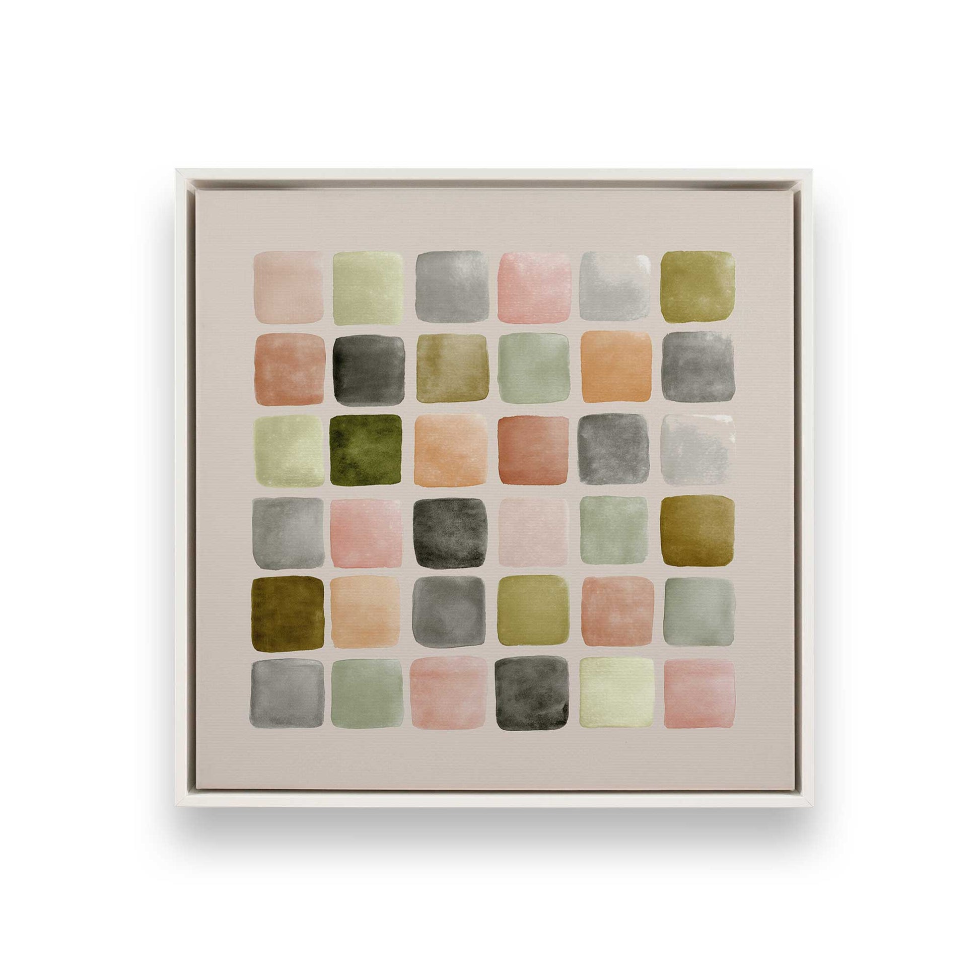 [Color:Opaque White], Picture of art in a White frame