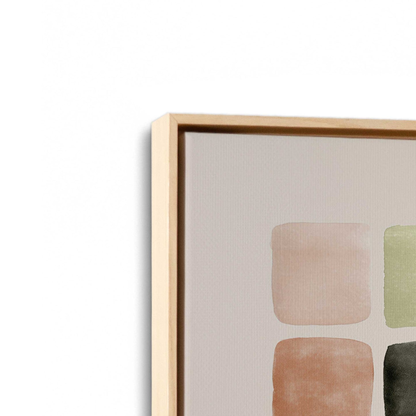 [Color:American Maple], Picture of art in a American Maple frame at an angle
