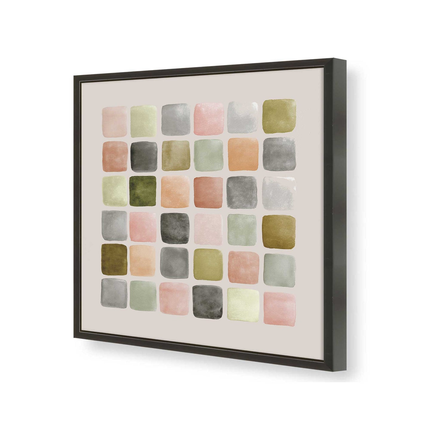 [Color:Satin Black], Picture of art in a Satin Black frame of the corner