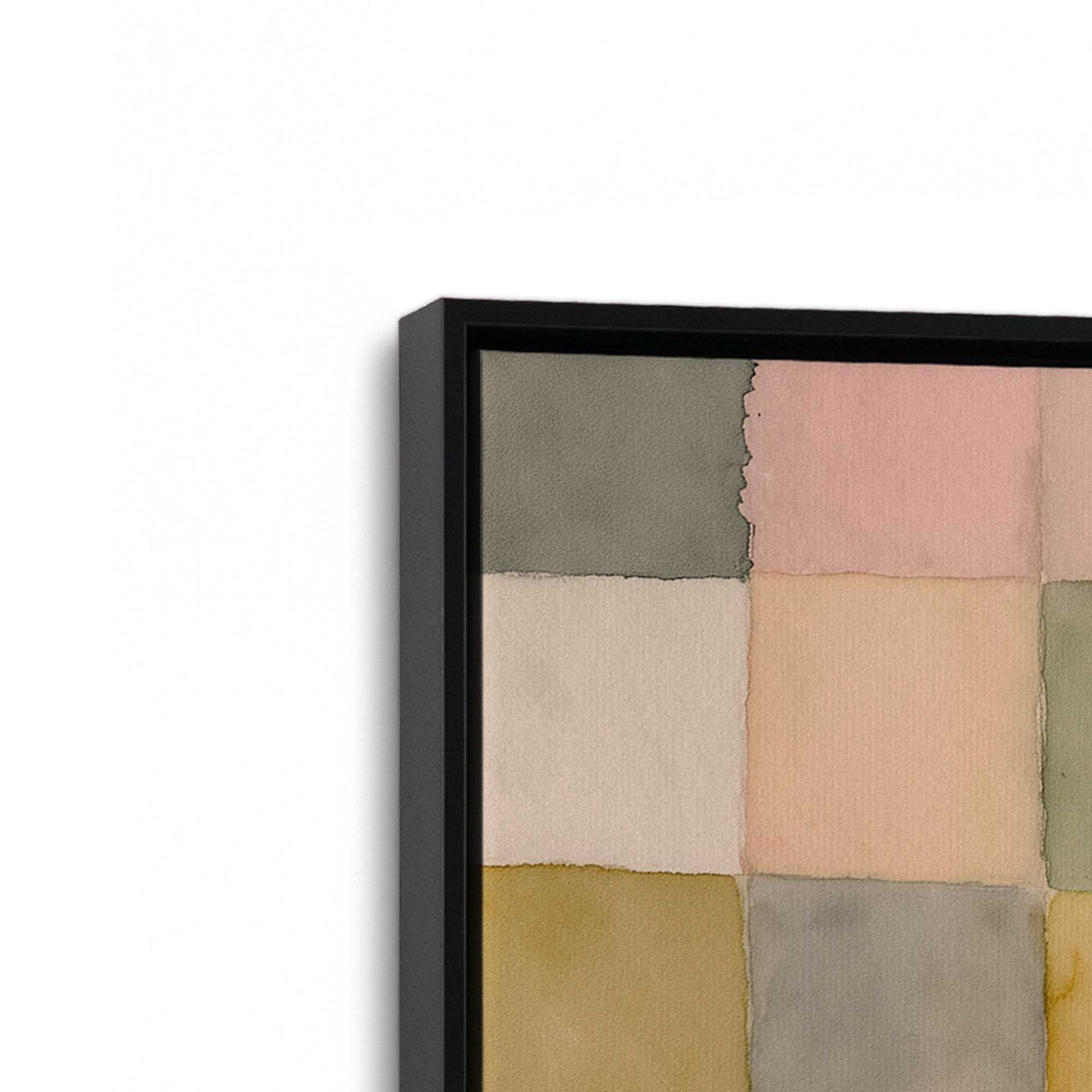 [Color:Satin Black], Picture of art in a Satin Black frame at an angle