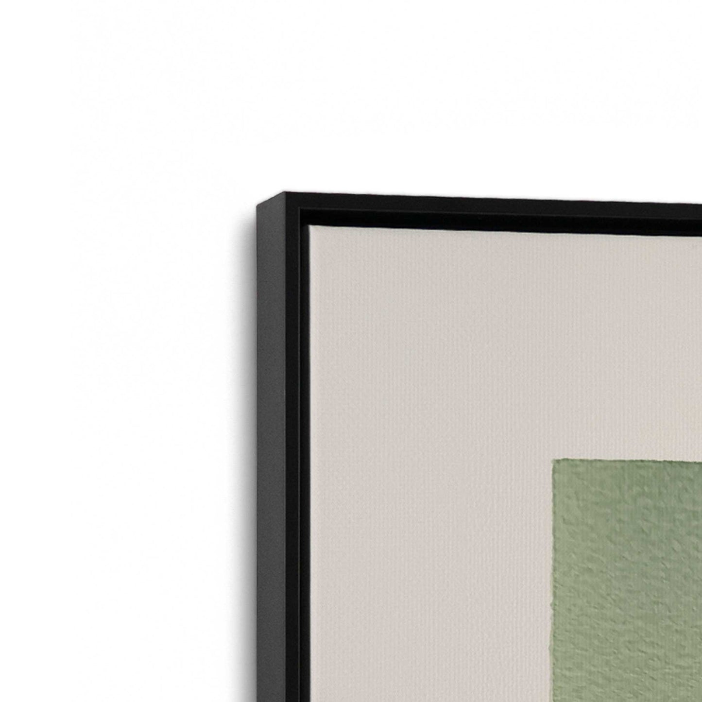 [Color:Satin Black], Picture of art in a Satin Black frame at an angle