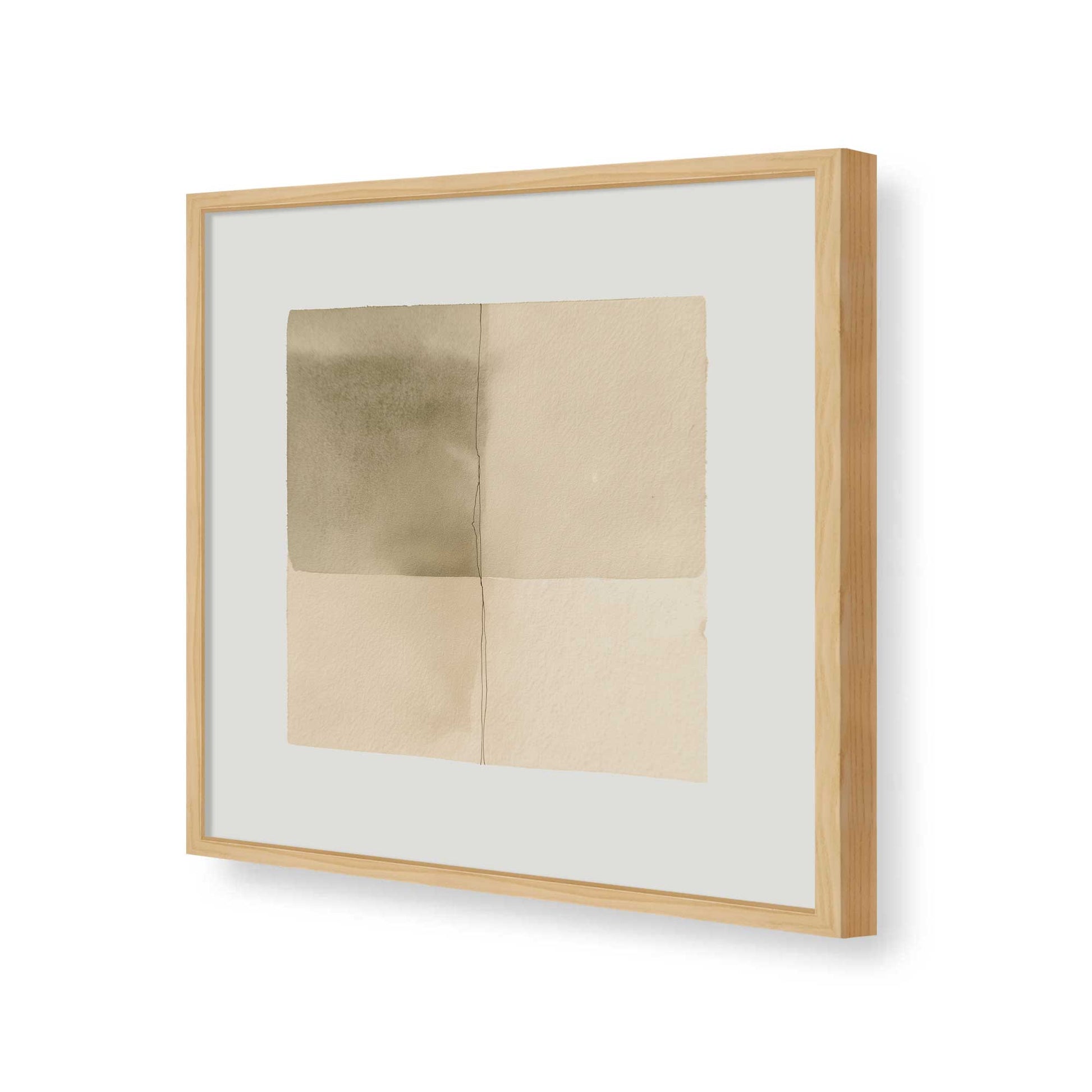 [Color:American Maple], Picture of art in a American Maple frame of the corner