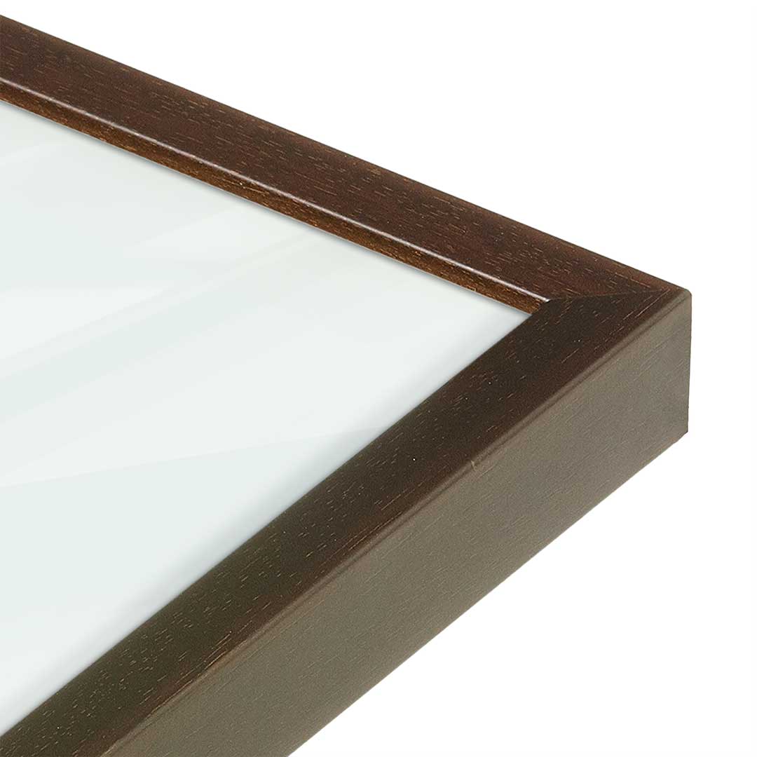 [Color:Espresso], Picture of art in a Espresso frame at an angle