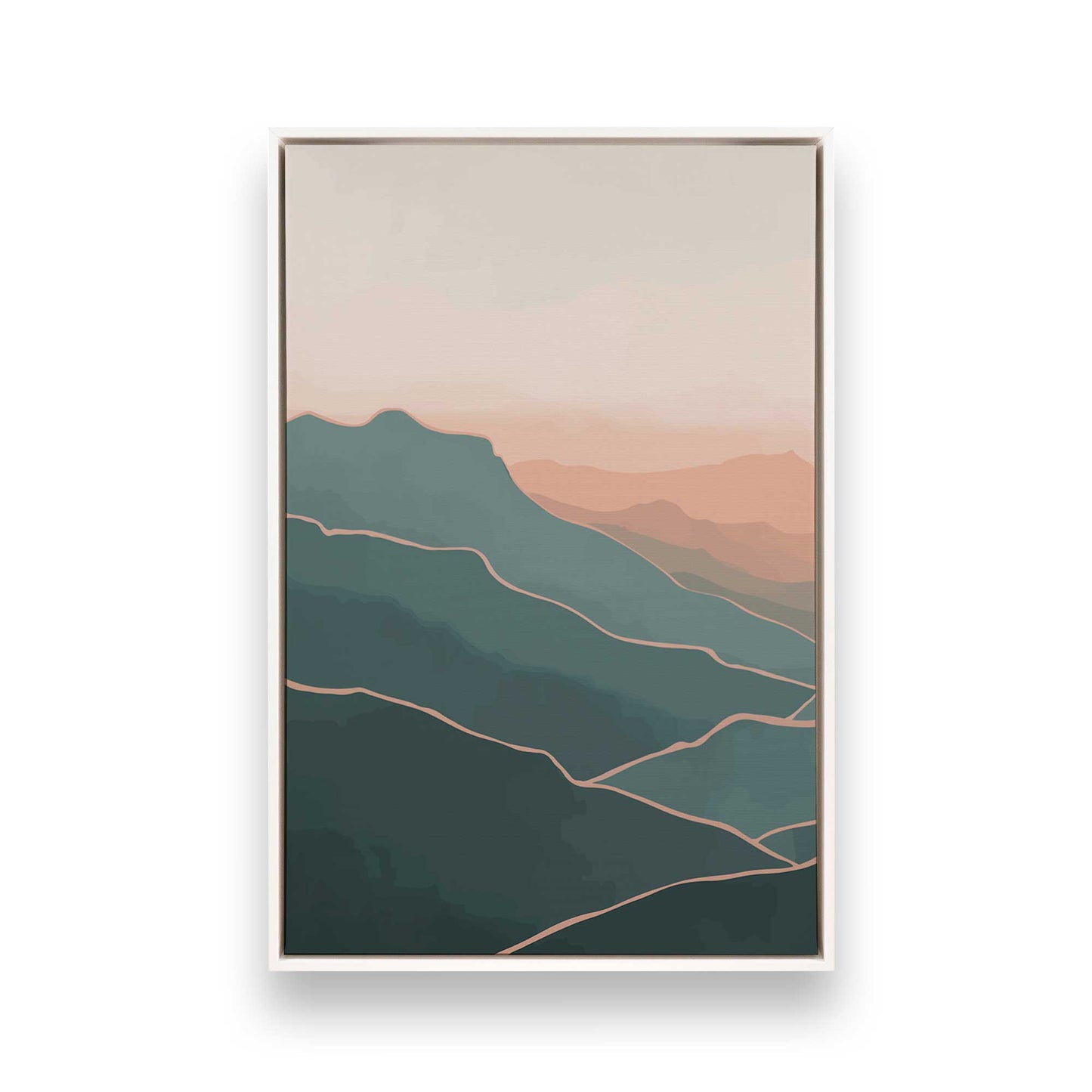 [Color:Opaque White], Picture of art in a White frame