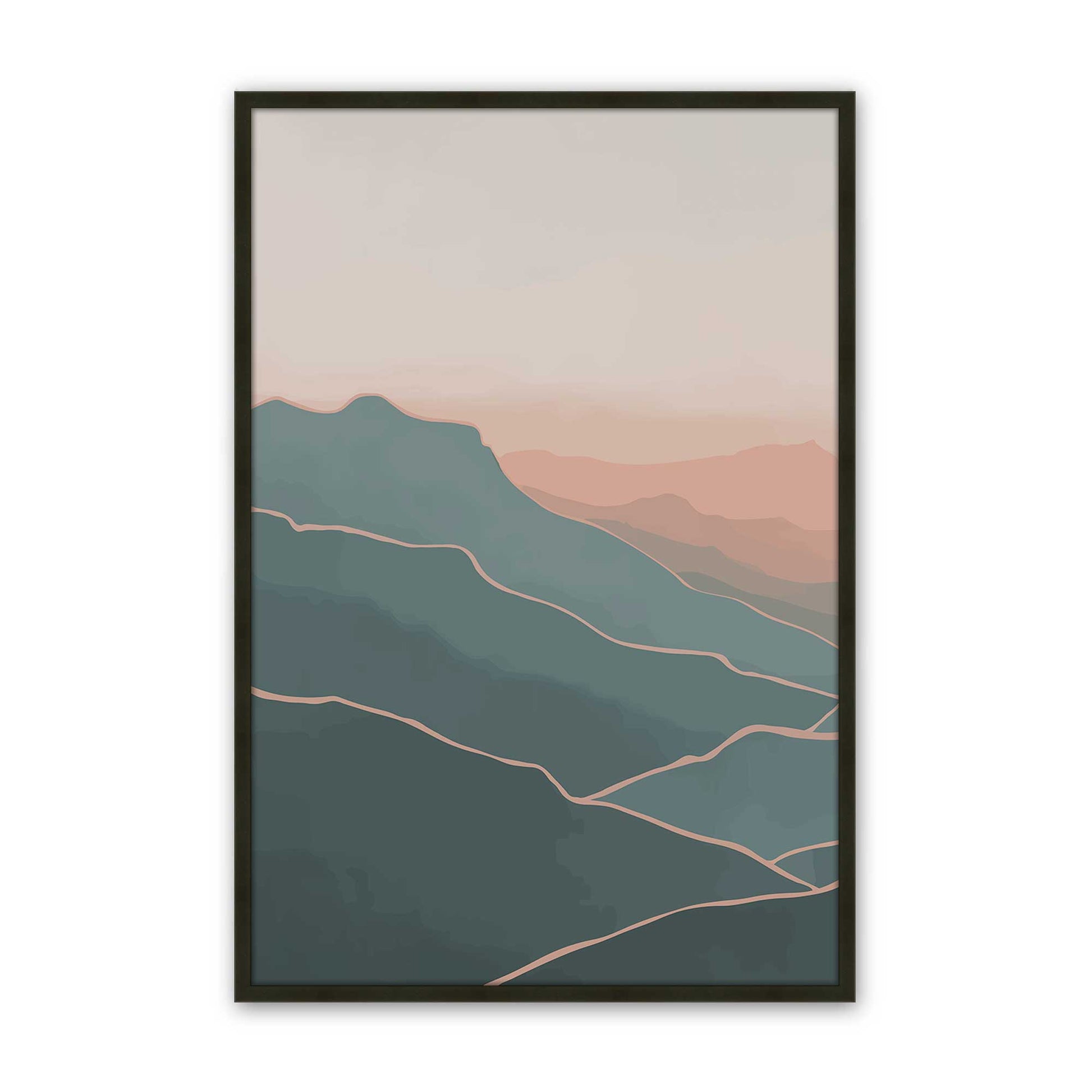 [Color:Satin Black], Picture of art in a Satin Black frame