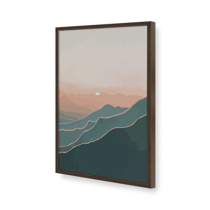 [Color:Brown], Picture of art in a Brown frame of the corner