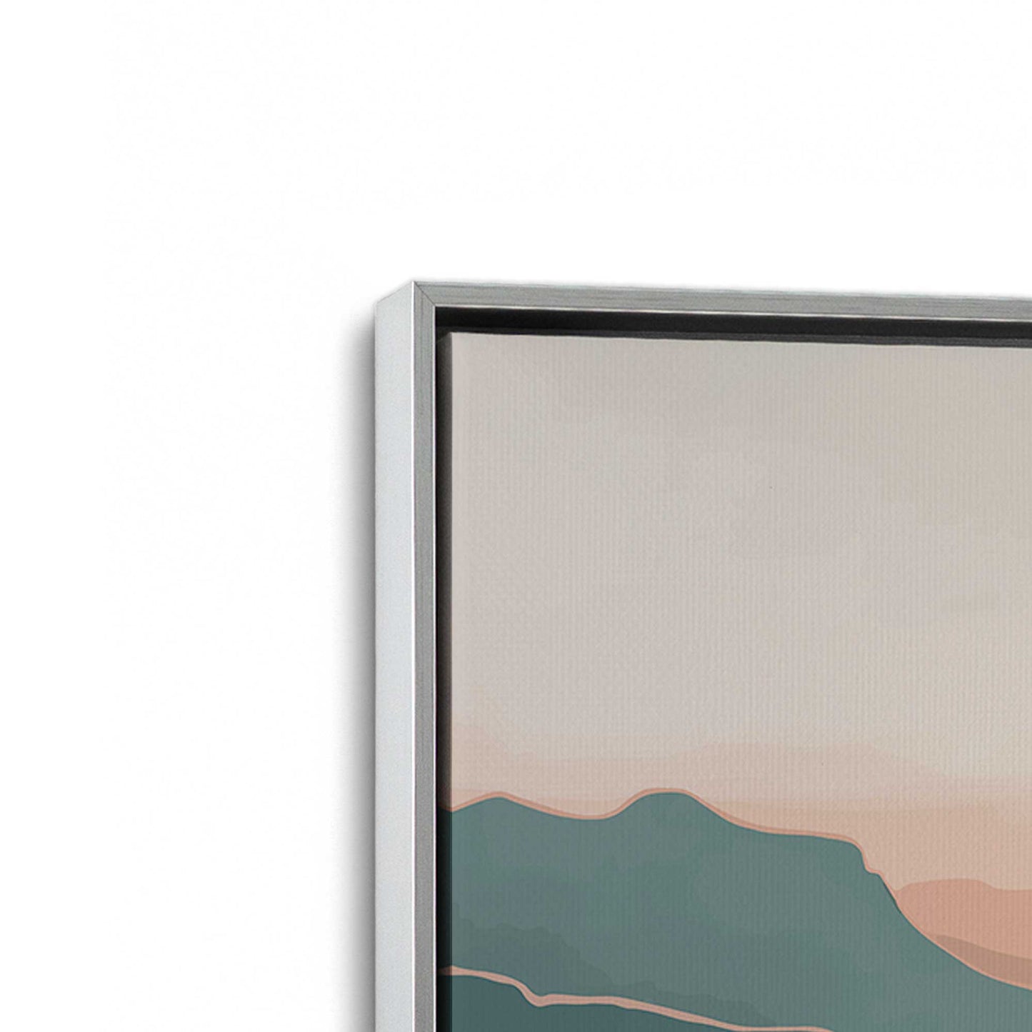 [Color:Polished Chrome], Picture of art in a Polished Chrome frame at an angle