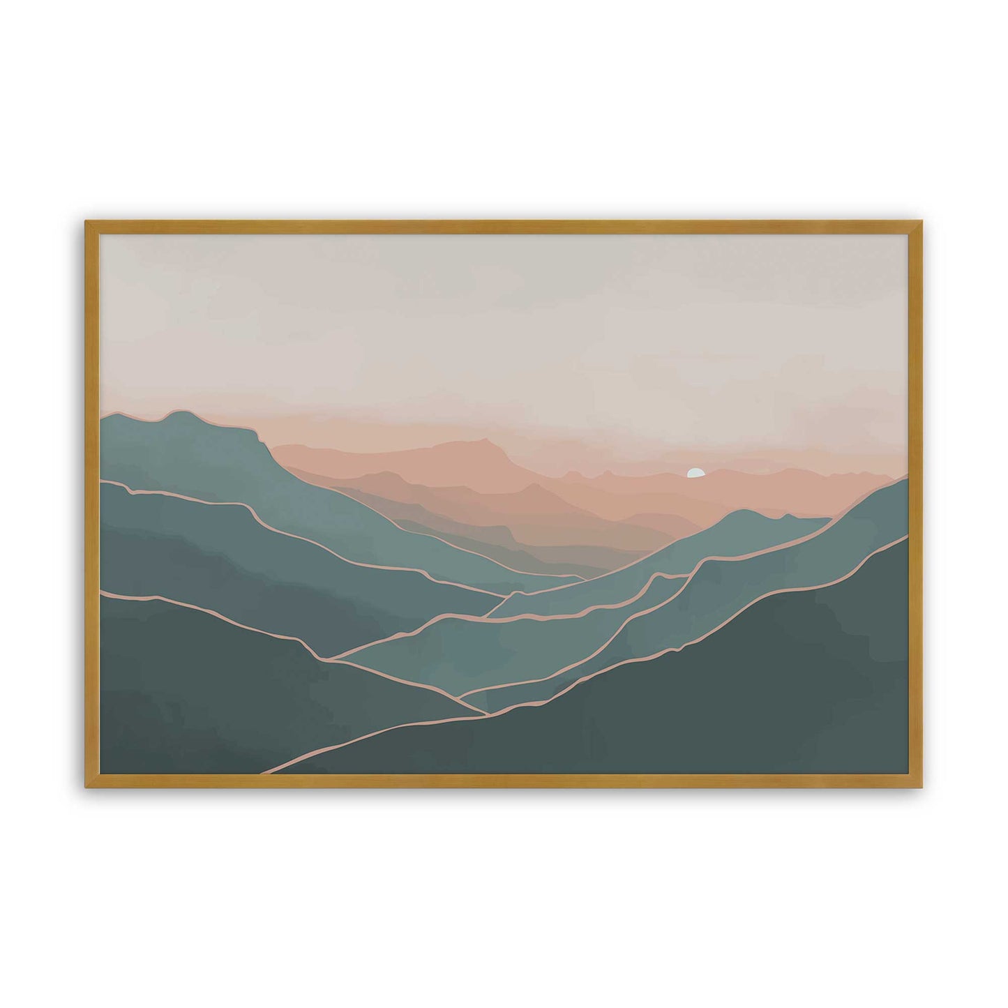[Color:Polished Gold], Picture of art in a Polished Gold frame