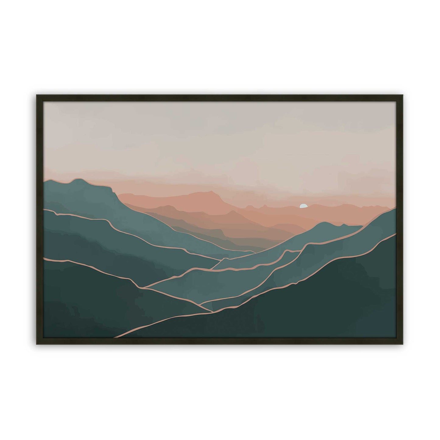 [Color:Satin Black], Picture of art in a Satin Black frame