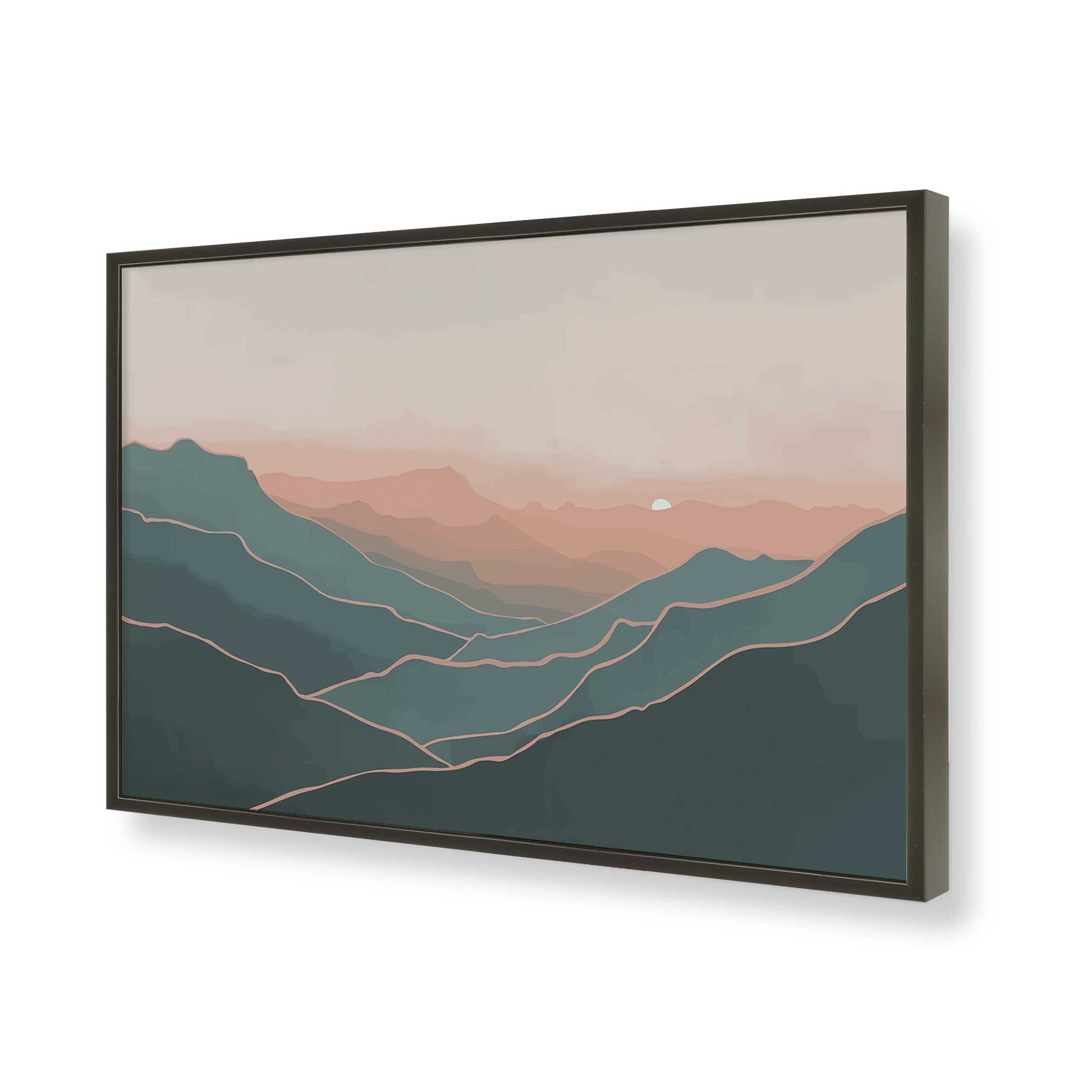 [Color:Satin Black], Picture of art in a Satin Black frame of the corner