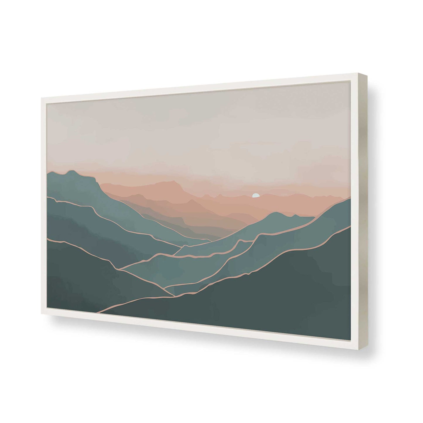 [Color:Opaque White], Picture of art in a Opaque White frame of the corner