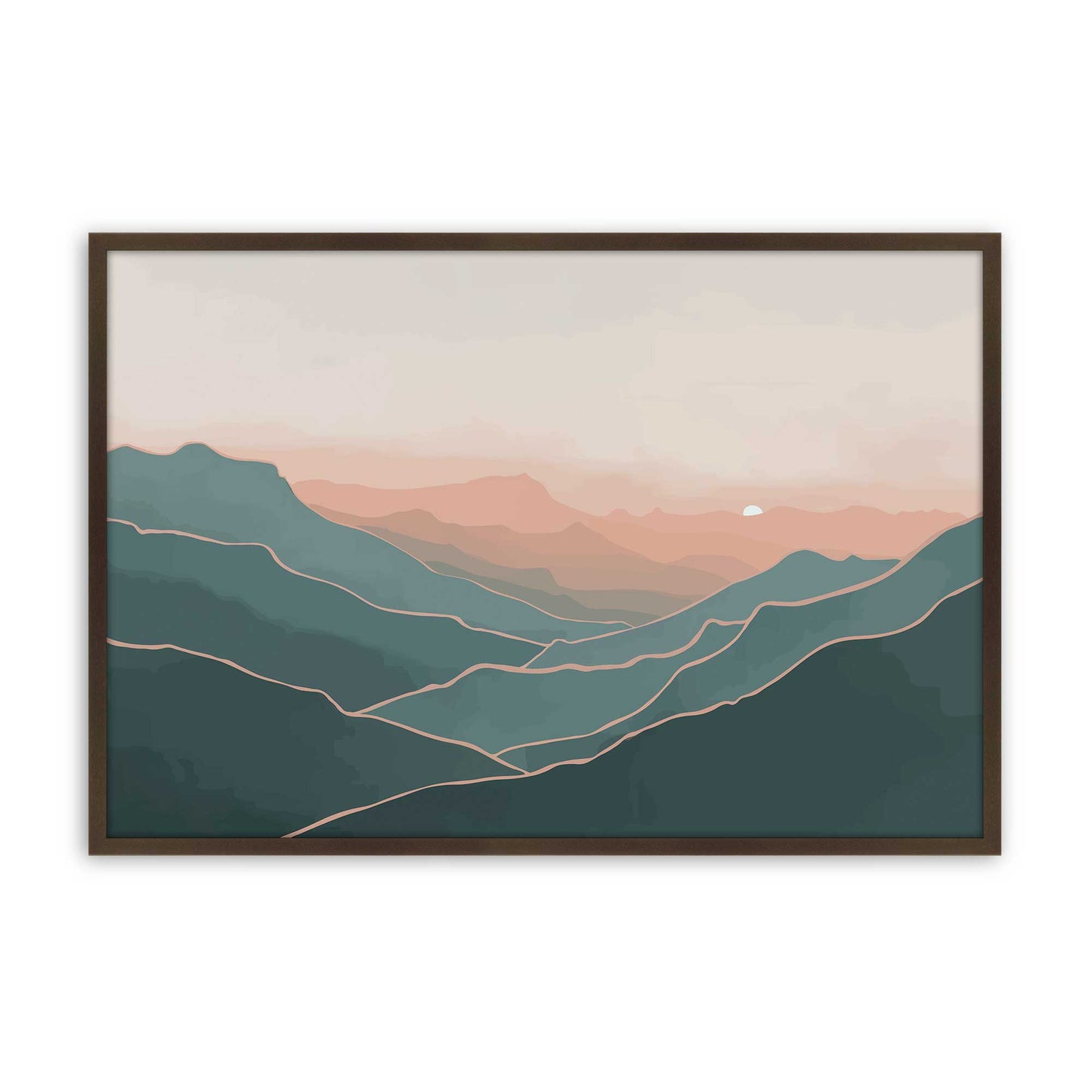 [Color:Brown], Picture of art in a Brown frame