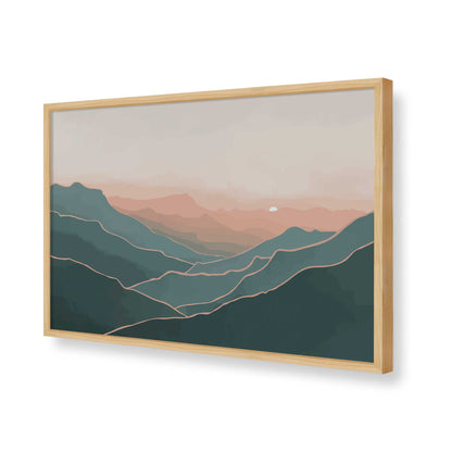 [Color:American Maple], Picture of art in a American Maple frame of the corner