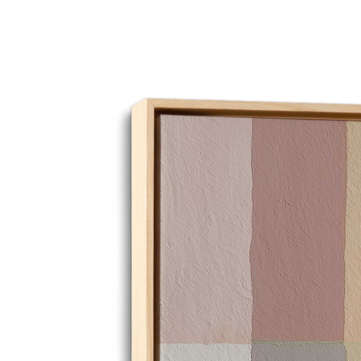 [Color:American Maple], Picture of art in a American Maple frame at an angle
